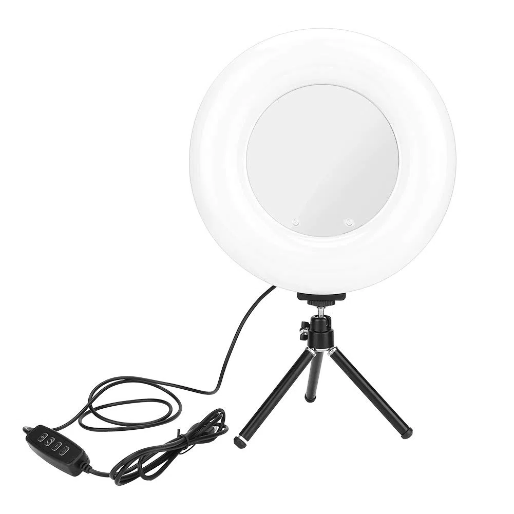 Lampa pierścieniowa Światło wypełniające LED Możliwość przyciemniania Regulowana jasność 3 tryby 10 poziomów Naturalne oświetlenie bez cieni do transmisji na żywo Makijaż Wideo