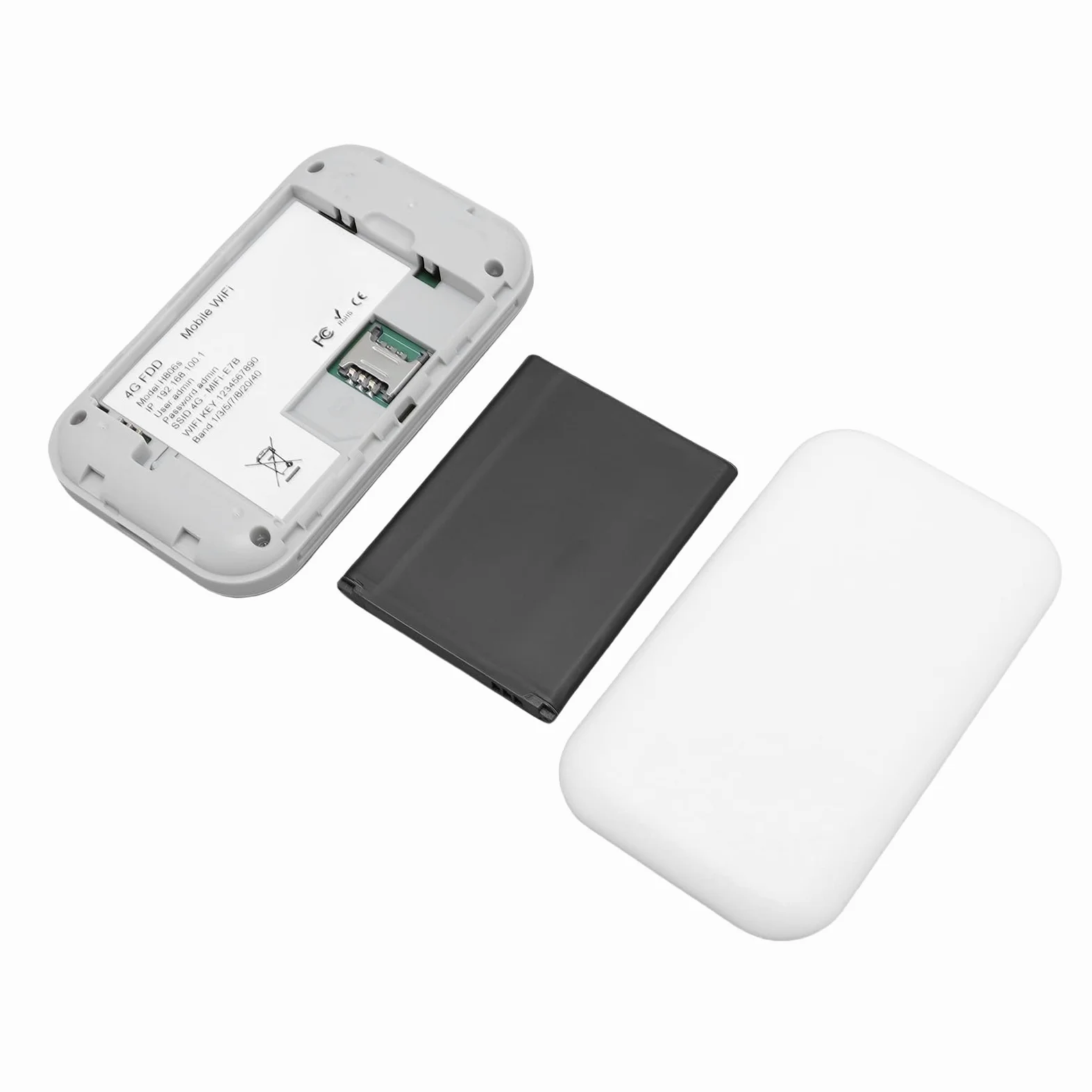 Haofy Przenośny Router Wi-Fi o Dużej Szybkości 300 Mb/s, Kieszonkowe Urządzenie Sieci Bezprzewodowej 4G do Podróżowania na Kempingu, Długi Czas Pracy Baterii