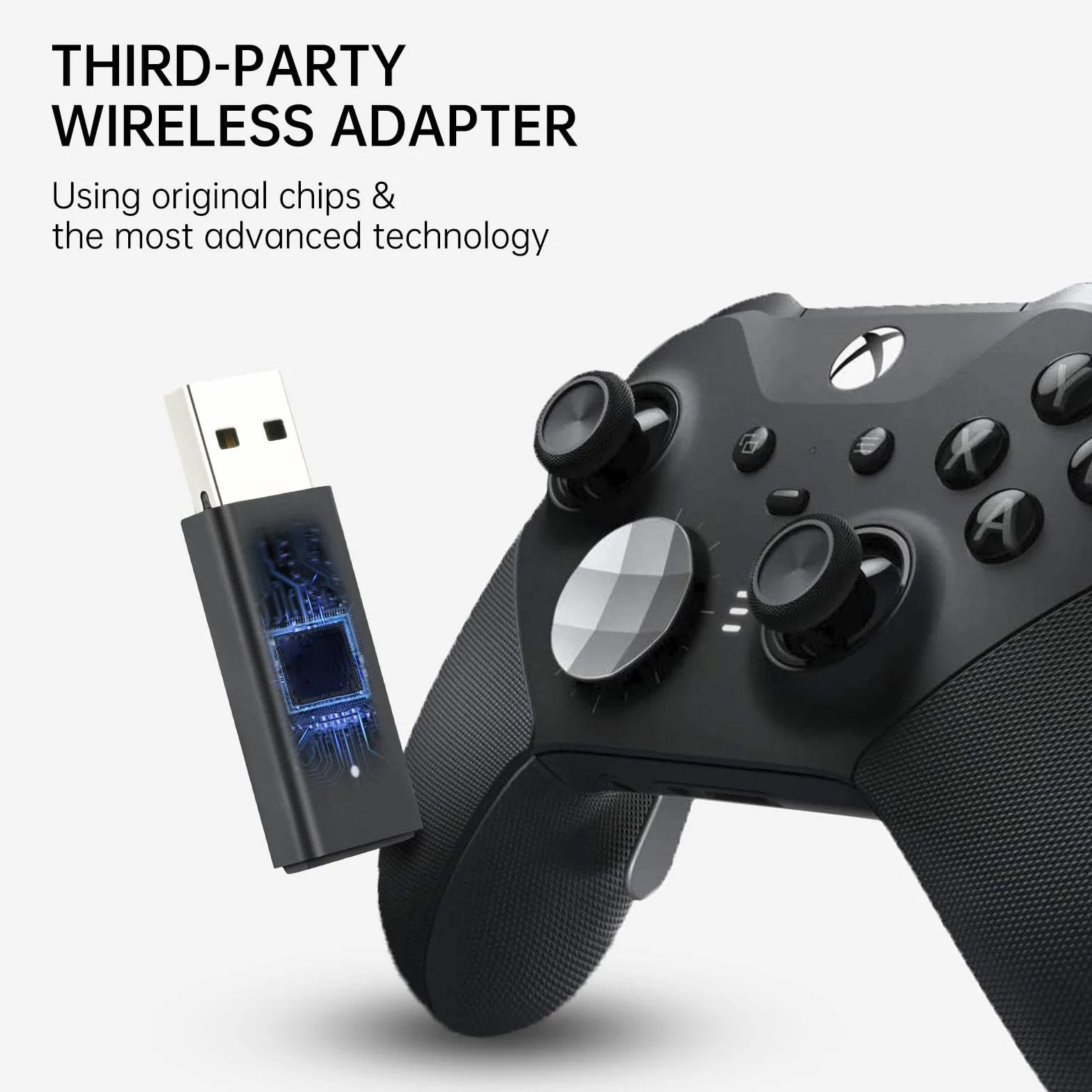 ELUTENG Bezprzewodowy adapter do Xbox One, Kompaktowy adapter odbiornika USB do gier bezprzewodowych, Kompatybilny z kontrolerami Xbox One X/S/Elite/Elite 2 na PC Windows 11/10/8/7