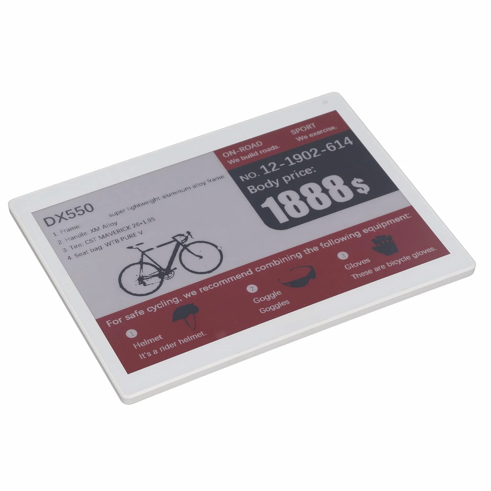 Elektroniczny Wyświetlacz Papierowy o Przekątnej 10,2 Cala, moduł Wyświetlacza E-Ink Bluetooth, Szablony do Samodzielnego Projektowania, Tekst Pomocniczy, Obrazy, Kody QR, Kody
