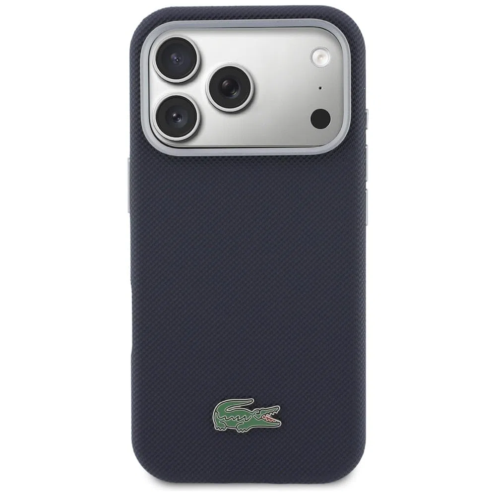 CG MOBILE Lacoste Petit Piqué etui do iPhone 17 Pro Max kompatybilne z MagSafe (granatowe)
