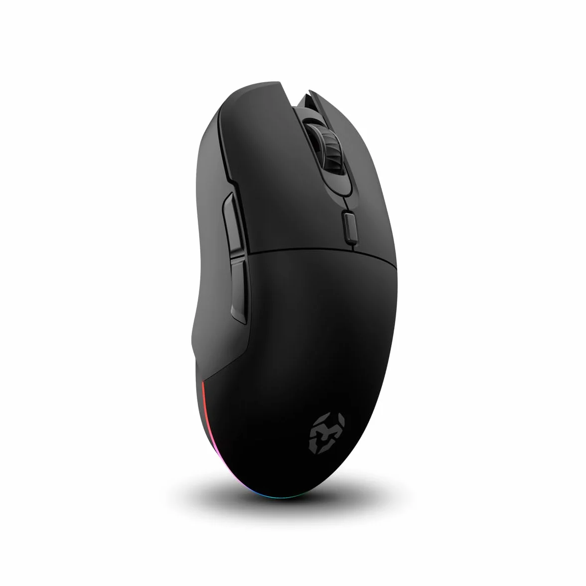 KROM KOMET Bezprzewodowa mysz do gier RGB, czujnik Pixart PMW 3212, 8 przycisków, 5 DPI 2400, 2,4 GHz, czarna