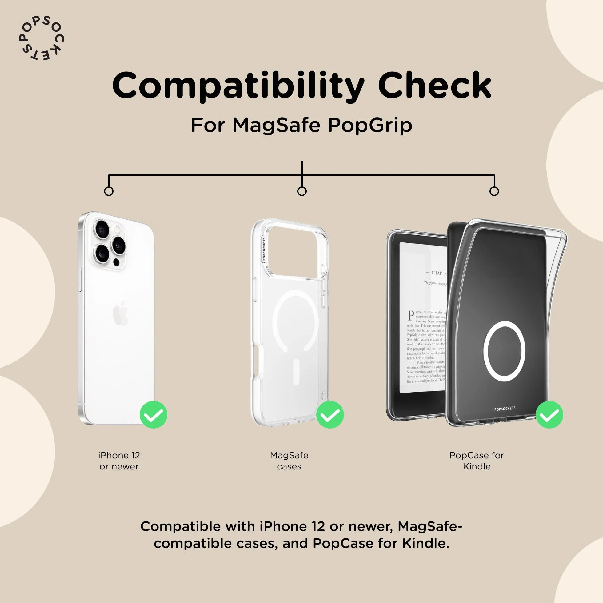 PopSockets Uchwyt do telefonu MagSafe z podpórką, stojak magnetyczny, wymienna góra, bezpieczne trzymanie etui MagSafe, uchwyt na telefon i tablet - Nightshade