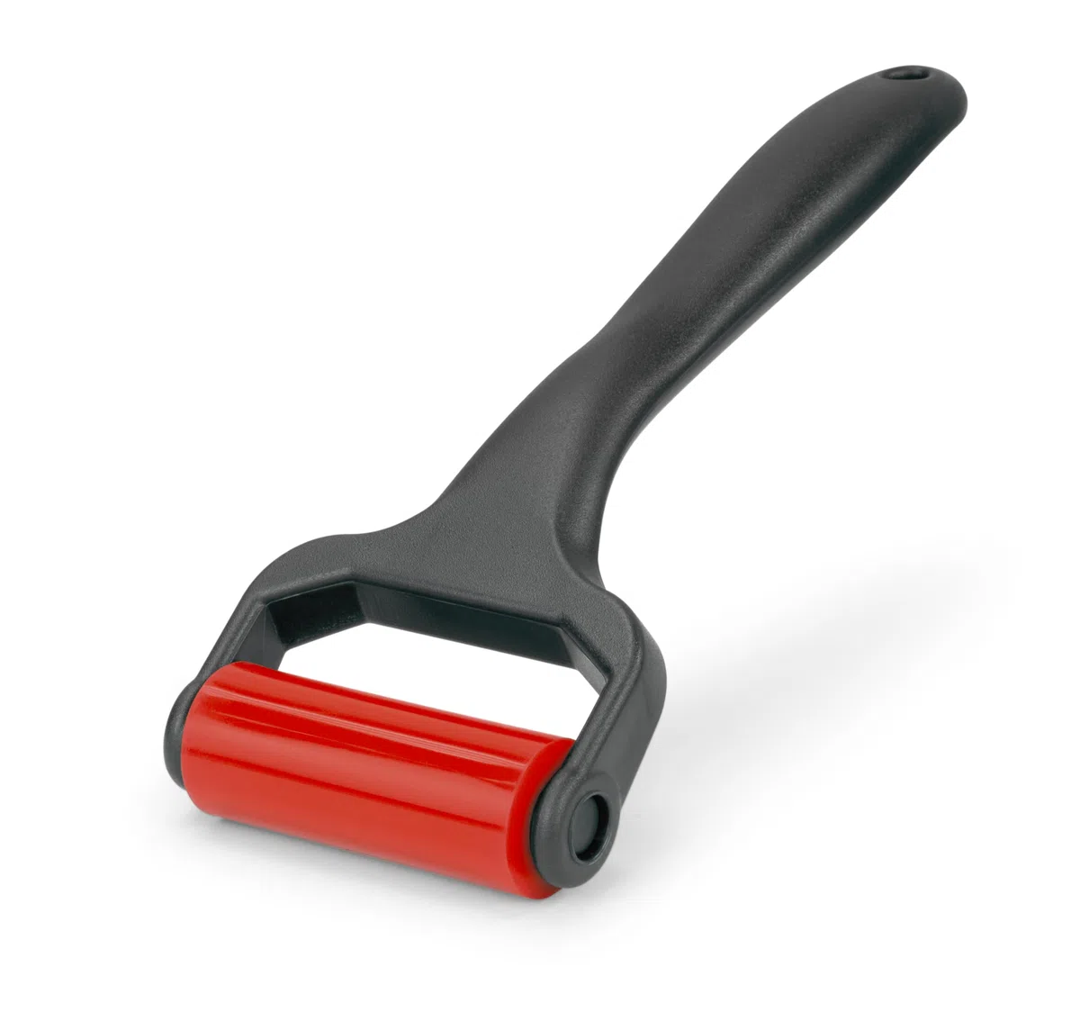 Dynavox WR-50 środek do czyszczenia płyt gramofonowych, silikonowy wałek do efektywnego usuwania kurzu i czyszczenia płyt winylowych, 5 cm szerokości, czarny/czerwony
