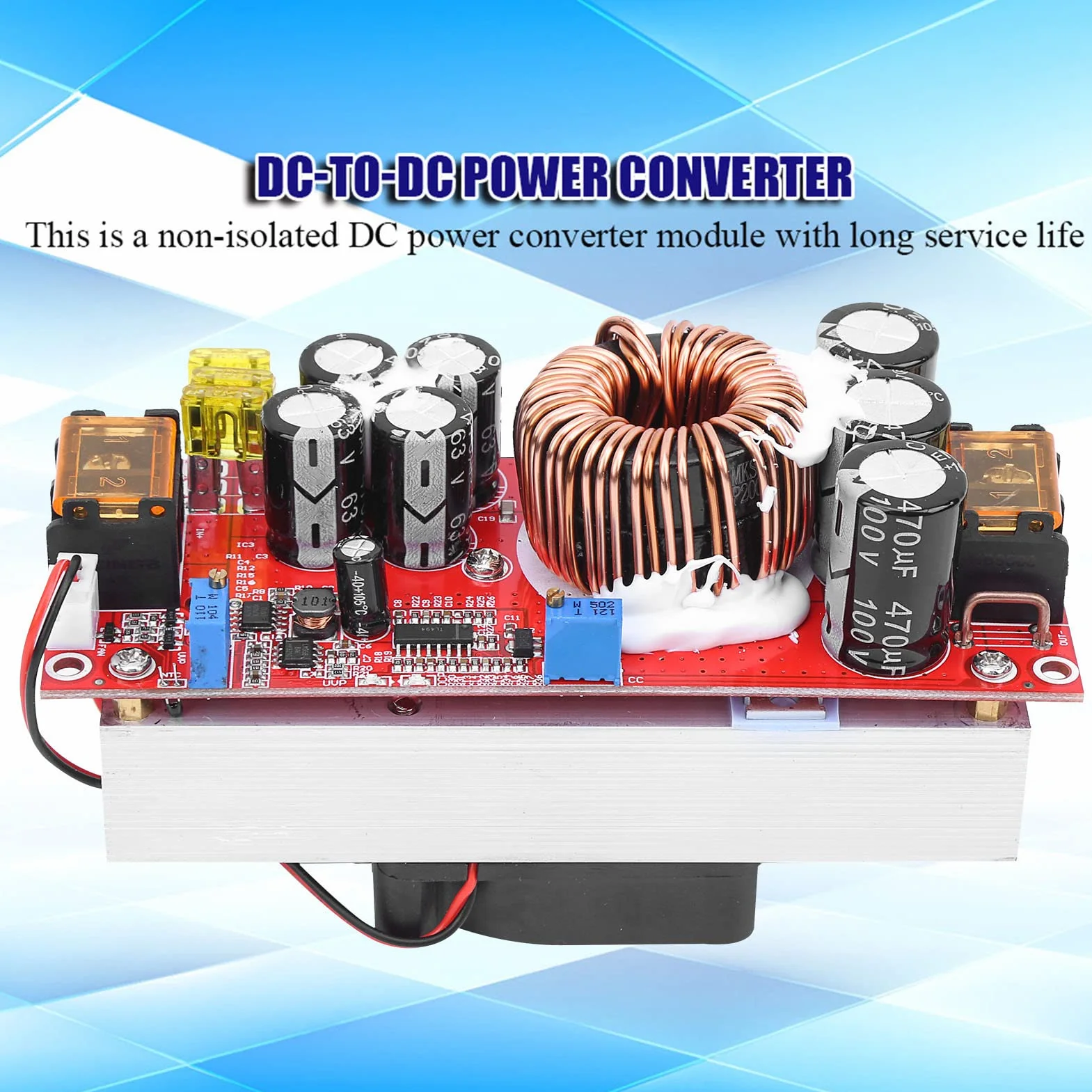 Przetwornica DC 1500W 30A Step-Up Boost Converter Napięcie Moduł LED Oświetlenie Sterownik CV