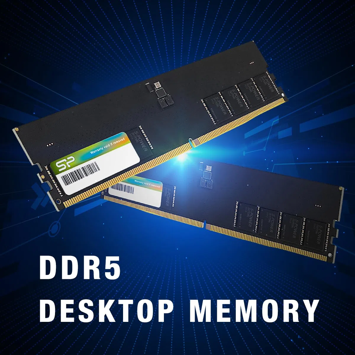 Silicon Power SP064GBLVU480F22 Pamięć RAM do komputerów stacjonarnych DDR5 64 GB (32 GB x 2) 4800 MHz (PC5-38400) 288-pinowy CL40 1,1 V UDIMM