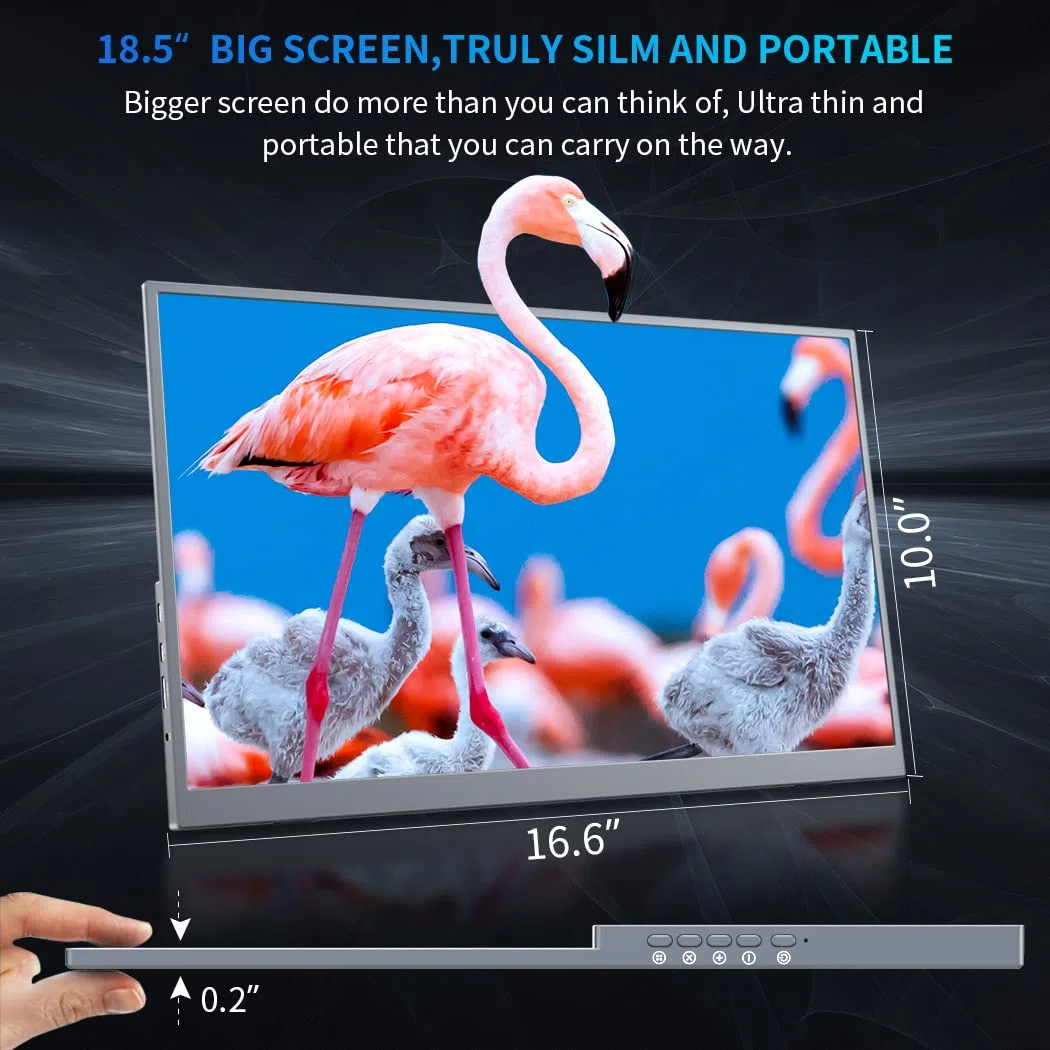 Przenośny monitor 4K OLED 4K, ekran dotykowy, 3840 x 2400, 100% wyświetlacz P3, 1 MS, pielęgnacja oczu, przenośny ekran do laptopa, Mac NUC Mini PC, konsola do gier (IPS 1920 x 1080 Nontouch