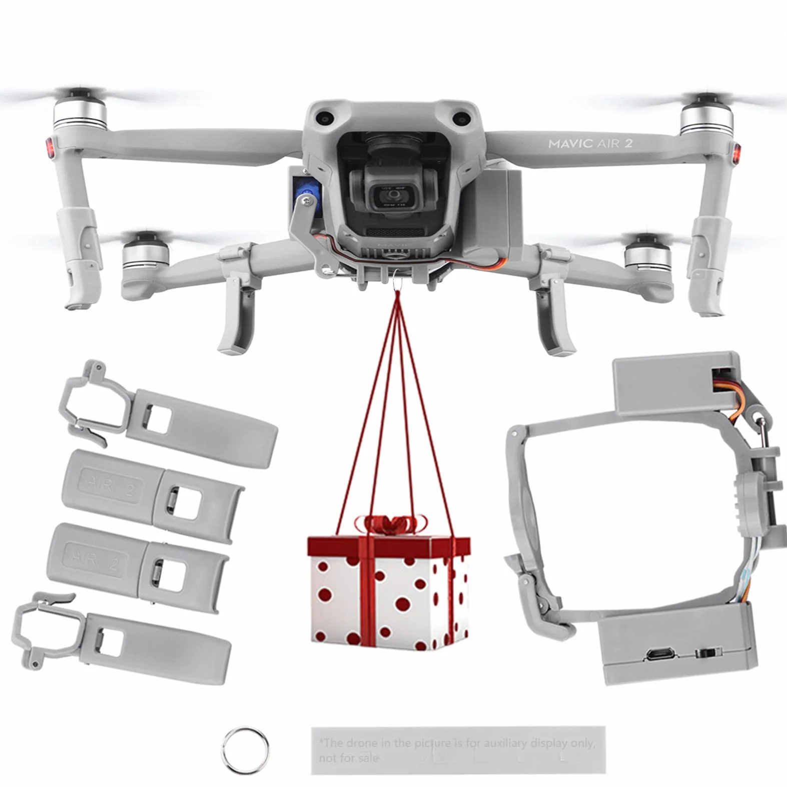 WANGCL Air Dropping Thrower Quick Release System Kit with Landing Gears for DJI MAVIC AIR 2 Drone