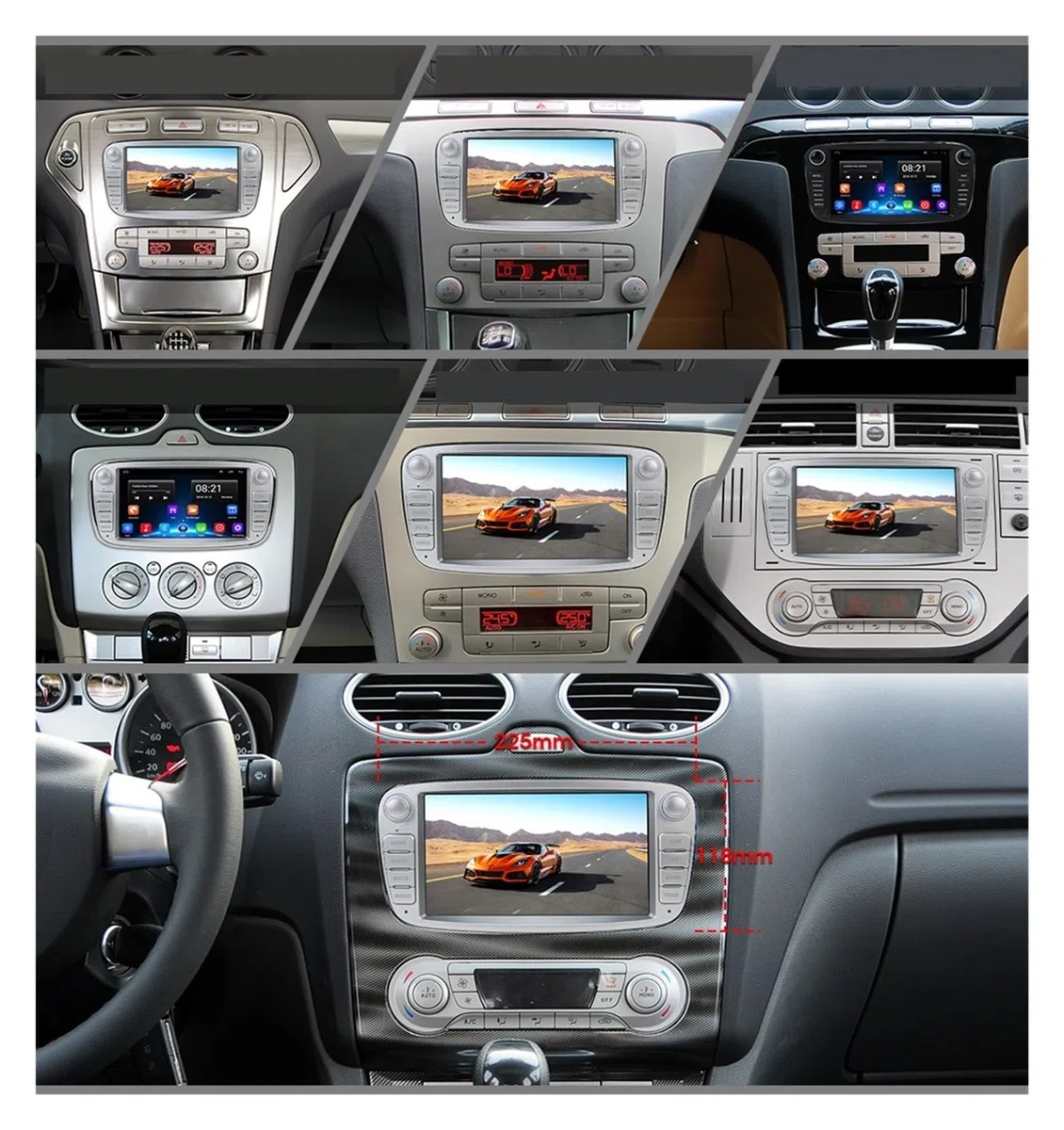 Nawigacja satelitarna Radio Samochodowe Multimedialny Odtwarzacz Wideo Nawigacja GPS(T3LPlus-Cam(Black))