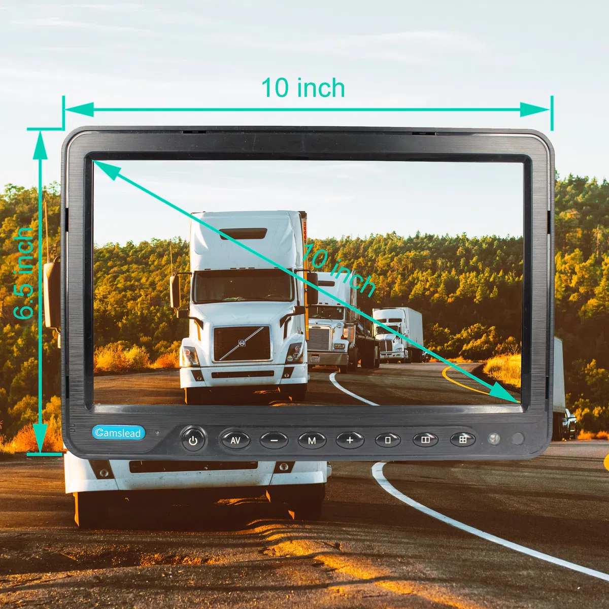 10-calowy monitor System kamery cofania 1080P Rejestrator DVR Obsługa karty SD 256 GB 4-kanałowe wejście Quad Split Screen Kamera cofania 1080P do przyczepy ciężarówki RV Caravan