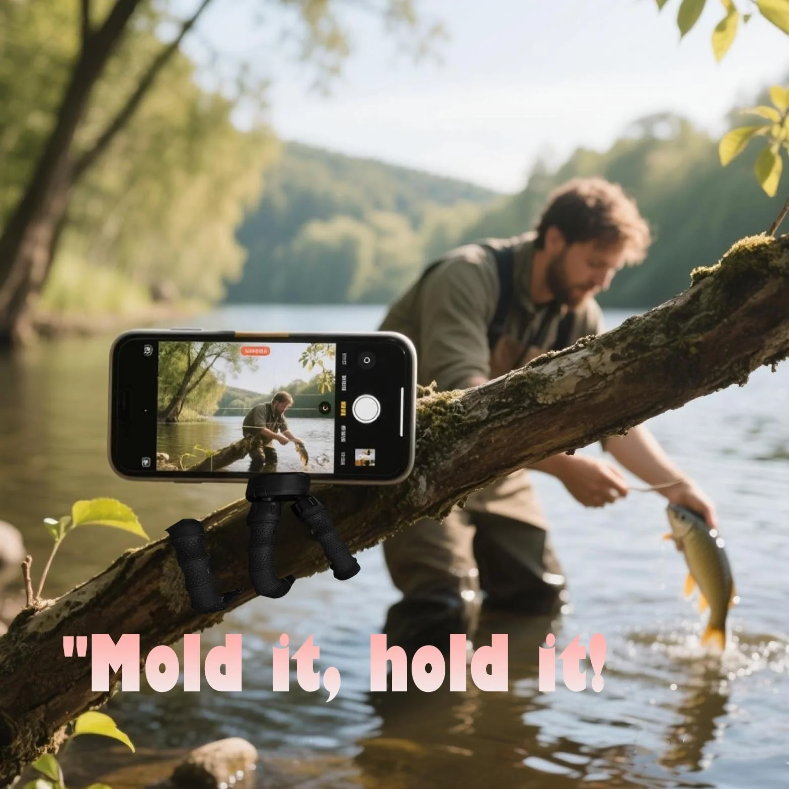 Ysnzaq Octopus statyw do telefonu komórkowego, magnetyczny, elastyczny uchwyt na telefon komórkowy Tripod do smartfona i aparatu, 360° mini uchwyt na statyw z adapterem Go Pro, do iPhone, Galaxy