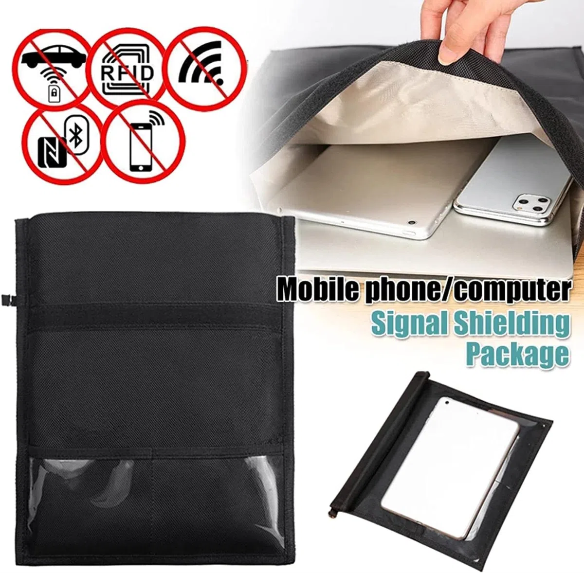 Etui blokujące sygnał, Torba ekranująca sygnał do notebooka, torba Faradaya blokująca pilota samochodowego, promieniowania RFID(L)
