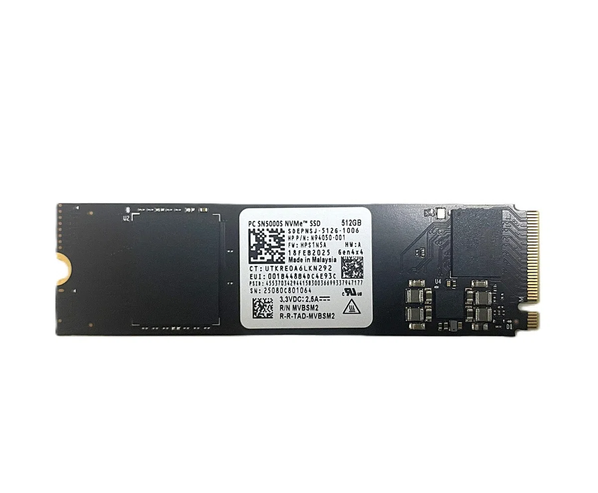 SanDisk 512 GB NVMe SSD M.2 2280 SN5000S, PCIe Gen4 x4, dysk twardy wewnętrzny do PC, laptopów