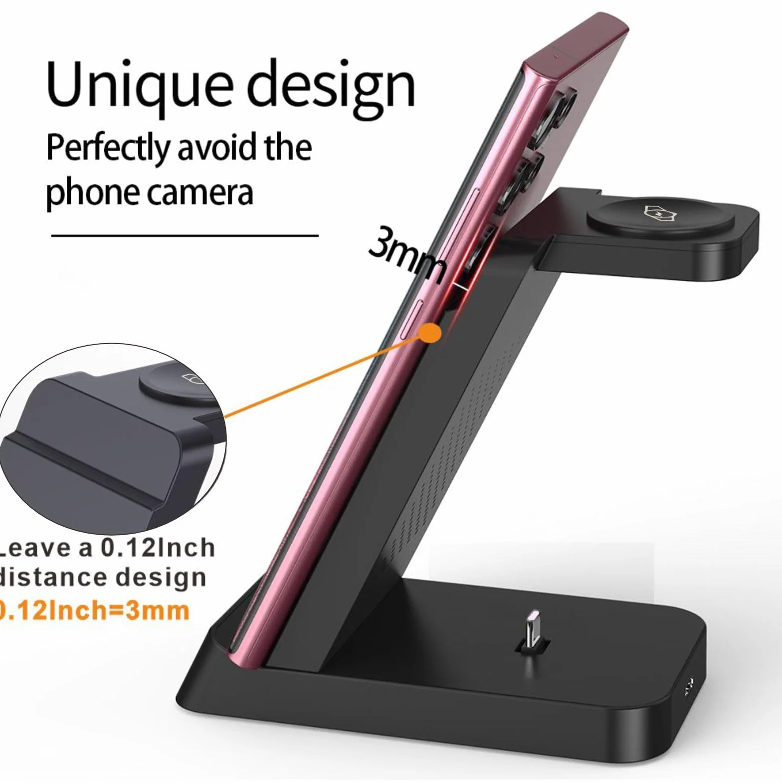 Stacja szybkiego ładowania 3 w 1 do smartfonów Samsung Galaxy, zegarków i słuchawek dousznych, bardzo szybka ładowarka USB C do Samsung Galaxy S25/S24/S23/S22/21/20/Note 20/10, Galaxy Watch Ultra 8/7
