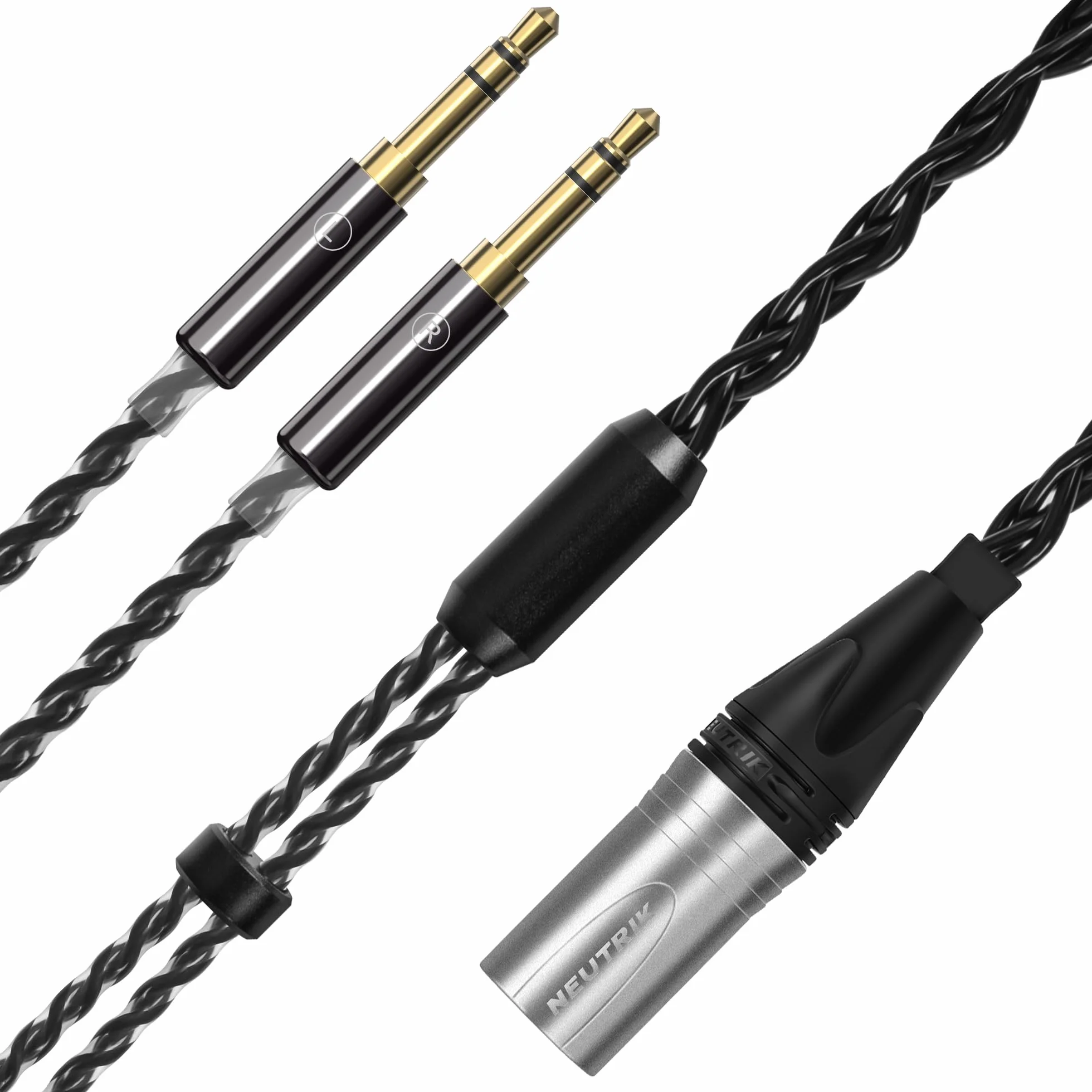 Linkidea Upgrade 6N kabel audiowy dla HIFIMAN Edition XS, SUNDARA, Arya, HE400SE, Ananda, słuchawki Denon AH-D7200, zamienny kabel słuchawkowy (1,5 m/4,9 stóp) (4-polowy złącze XLR)