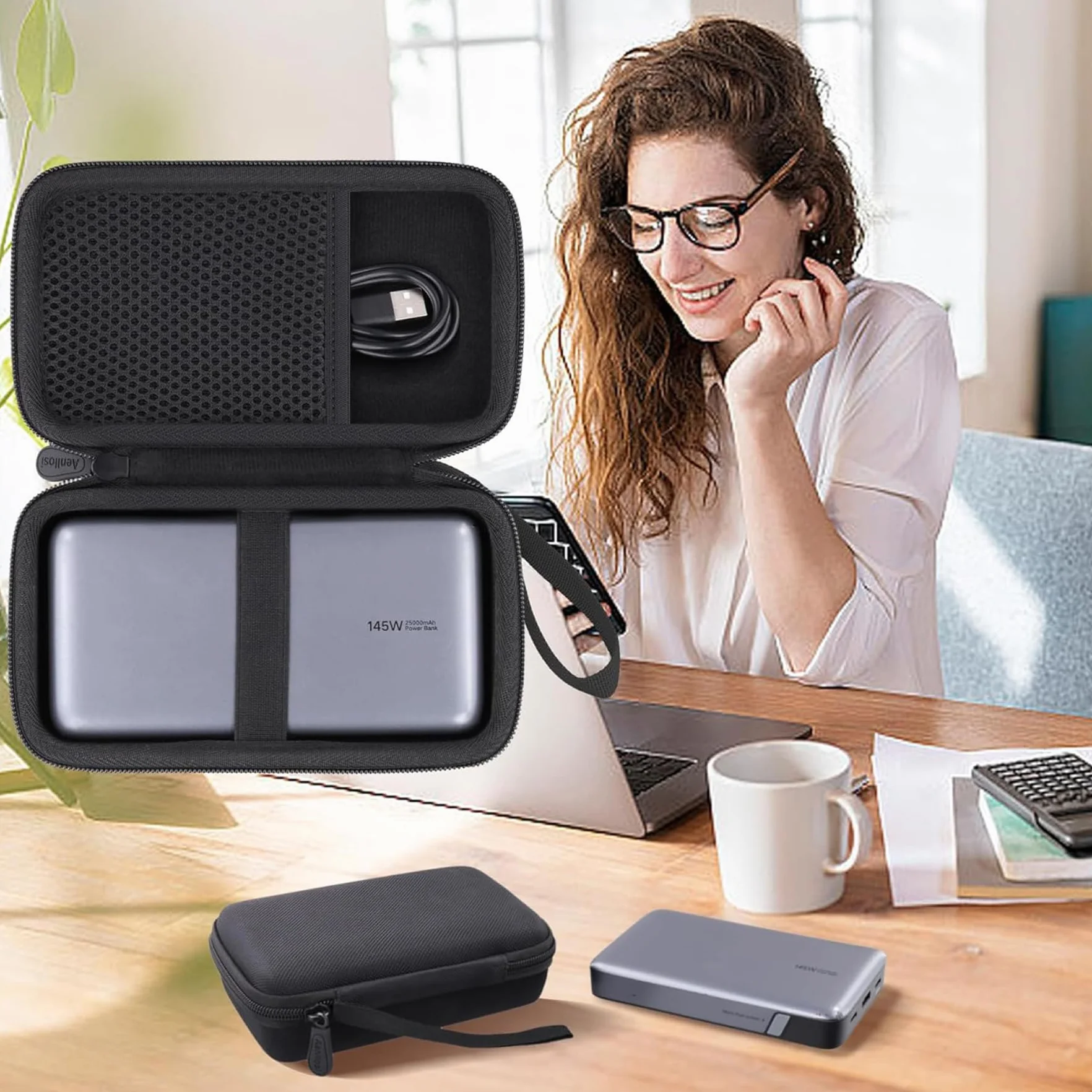 Aenllosi Etui do laptopa Ugreen Nexode 145 W 25000 mAh ‎90597A Power Bank, nie zawiera powerbanku (tylko etui)