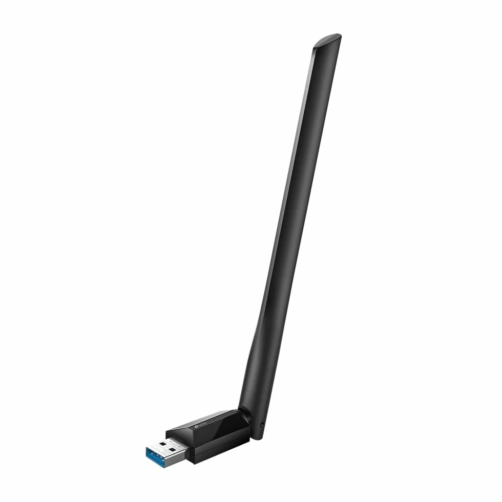 TP-Link Archer TX35U Plus WLAN Stick do PC, Wi-Fi 6 AX1800 Dual Band Adapter, USB 3.0, MU-MIMO, anteny o wysokim wzmocnieniu, szyfrowanie WPA3, kompatybilny z Windows 11/10