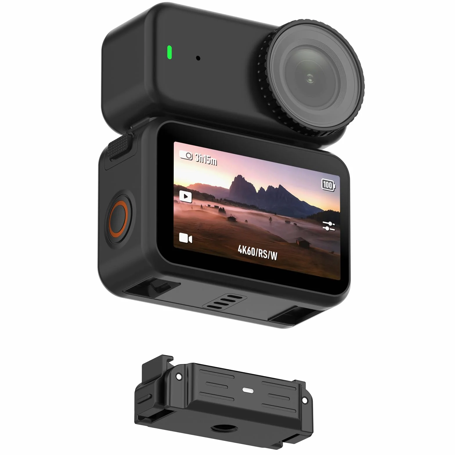 LOKEKE Kompatybilny z podstawą adaptera DJI Action 6, ładowarka Quick Release, stacja ładująca, stojak kompatybilny z DJI Osmo Nano z portem USB typu C, stop cynku, bez kabla do ładowania