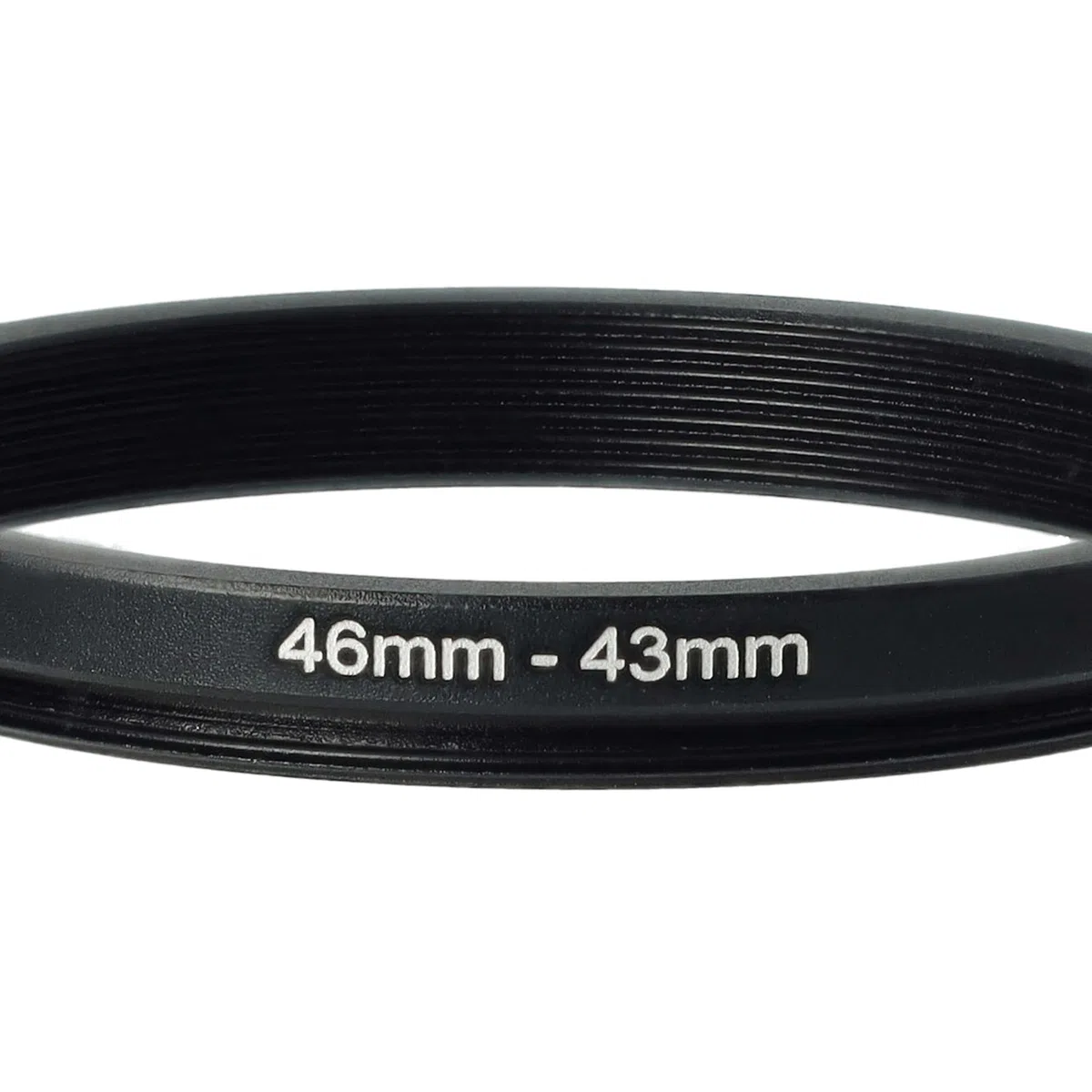 vhbw Step-Down-Ring adapter od 46 mm do 43 mm do obiektywu aparatu | Adapter filtra, metal czarny