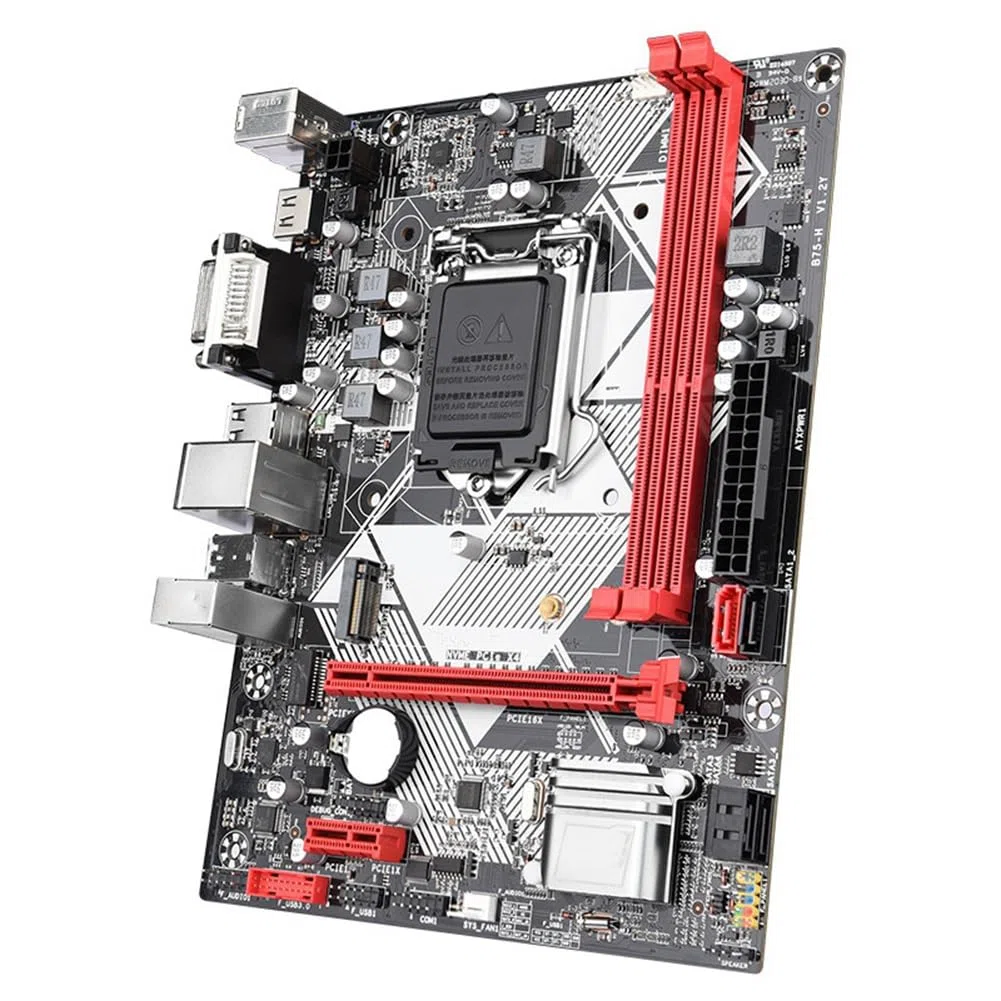 B75-H płyta główna do komputera stacjonarnego z 1X8G DDR3 1600 MHz RAM LGA 1155 części zamienne akcesoria do procesora I3 I5 I7 USB 3.0 SATA 3.0 obsługa do 16 GB