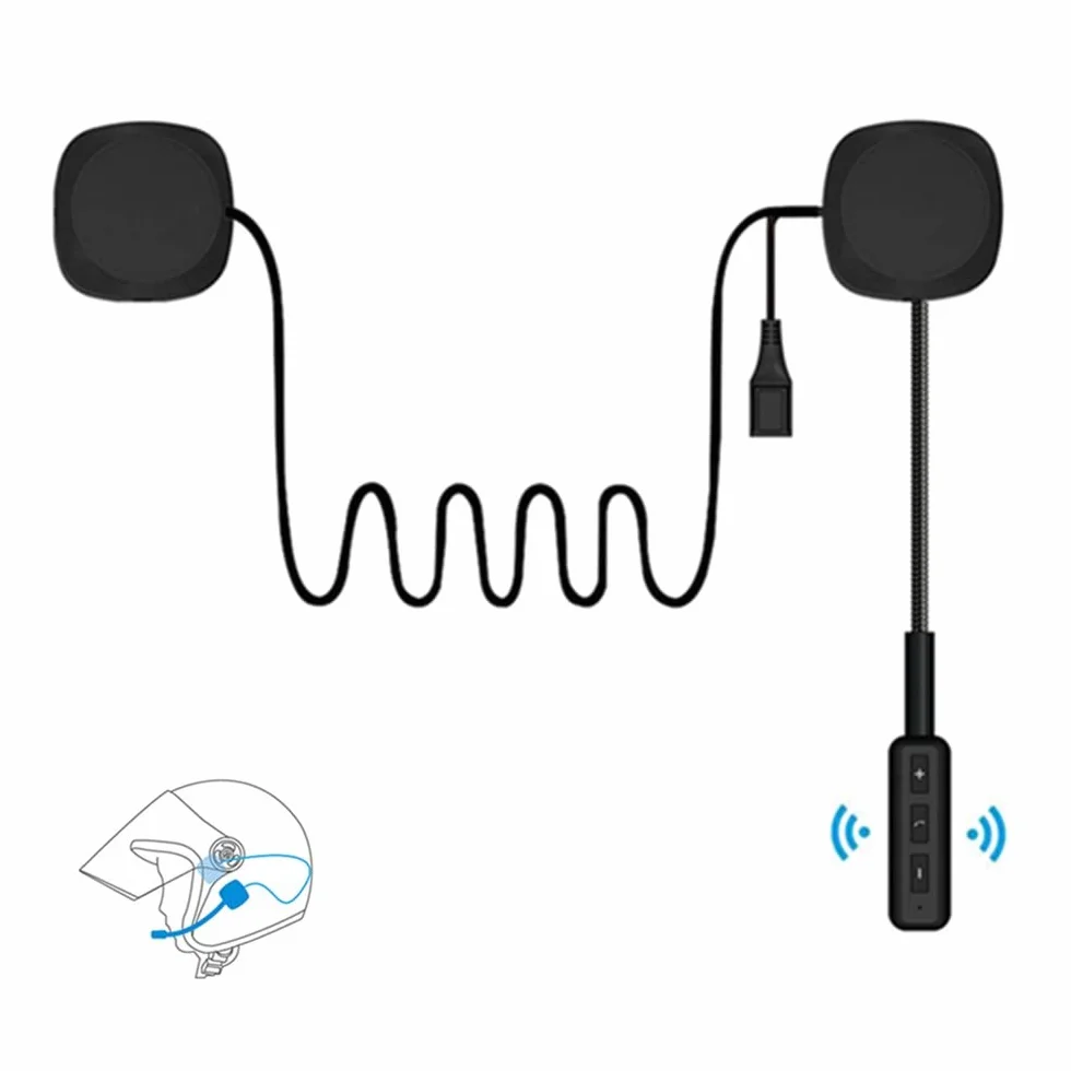 Motocyklowe słuchawka Bluetooth 5.0, bezprzewodowe głośniki do kasku, muzyczne, sterowanie mikrofonami, przeciwzakłoczalne