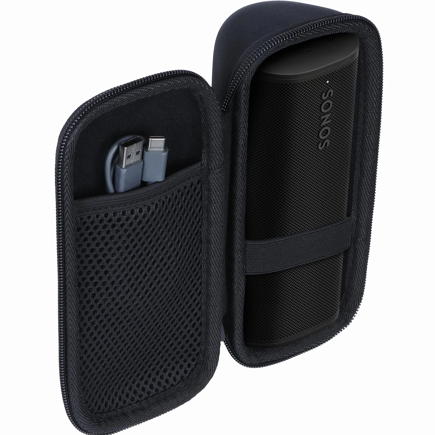 Lebakort Twarde etui do Sonos Roam/Sonos Roam 2 przenośny wodoodporny głośnik Bluetooth, czarny