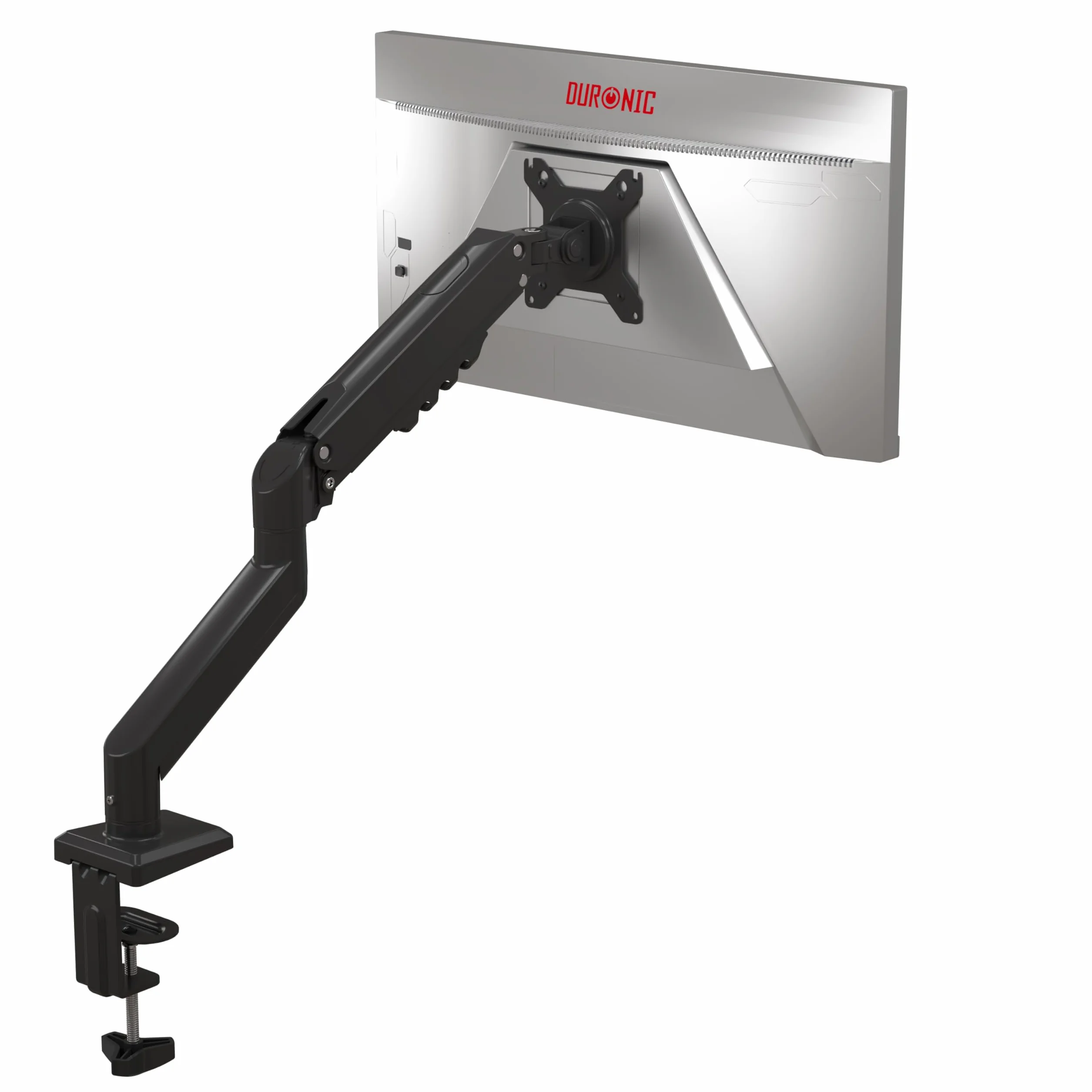 Duronic DM6A1 Uchwyt do monitora 13-32 cale VESA 75 100 obrotowy 360 stopni ramię gazowe ergonomiczne max 9 kg