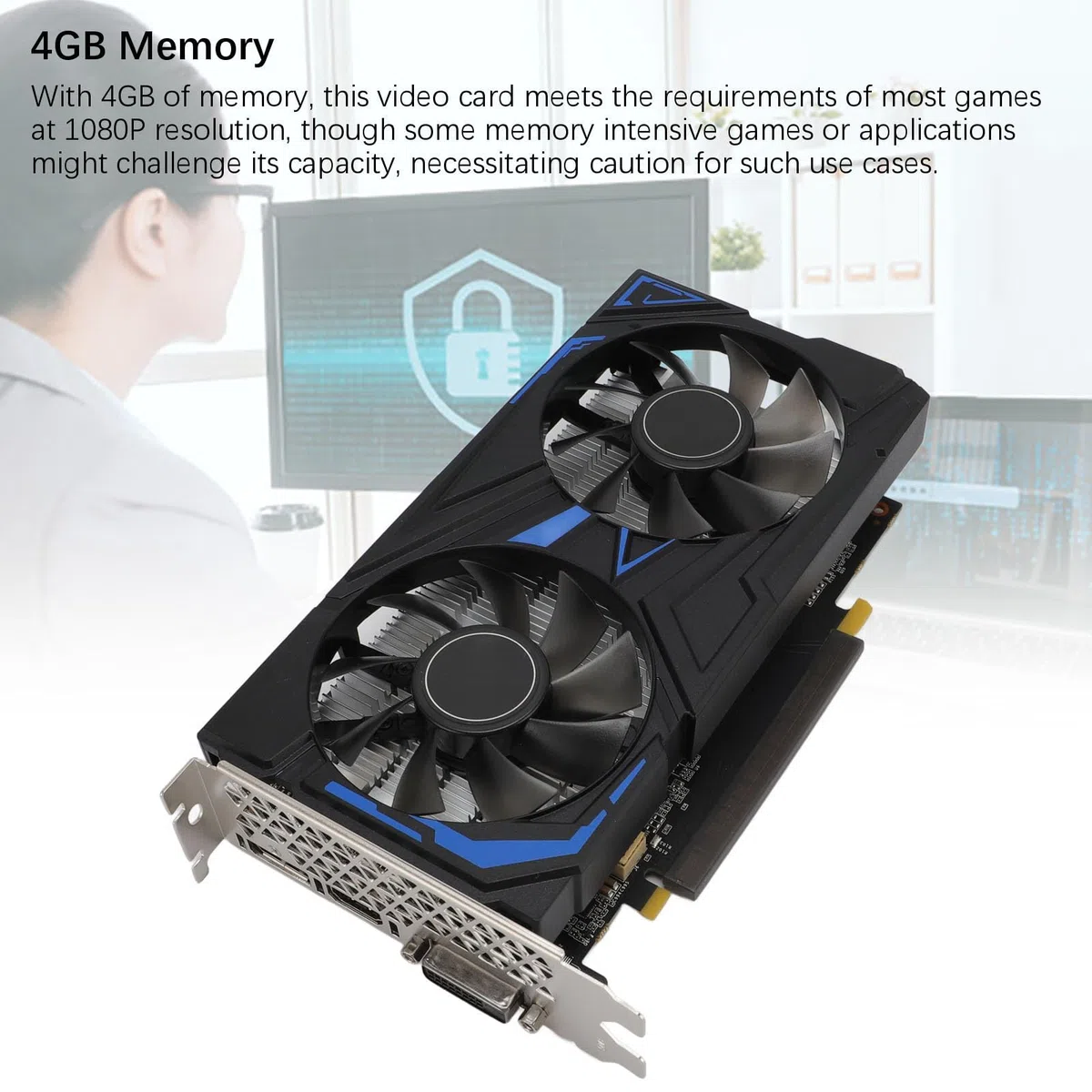 Karta Graficzna, 4 GB GDDR5 128-bitowy, 1485 MHz, Taktowanie Rdzenia, Zegar Pamięci 8000 MHz, Karta Graficzna PCI Express 3.0 X16, Dwa Ciche Wentylatory Chłodzące do Komputerów