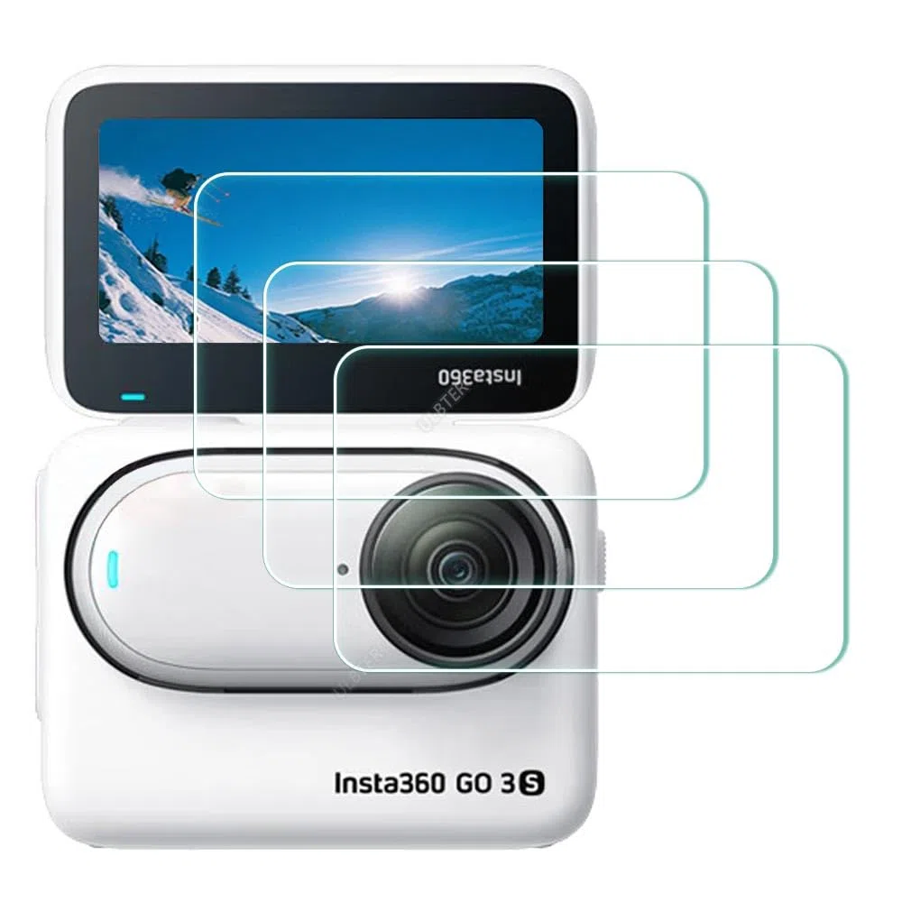 ULBTER Ochraniacz ekranu do Insta360 GO 3S 360 [3-pak] | Szkło hartowane do Insta 360 GO 3S 0,3 mm 9H Twardość Anti-Scrach Anti-Bubble