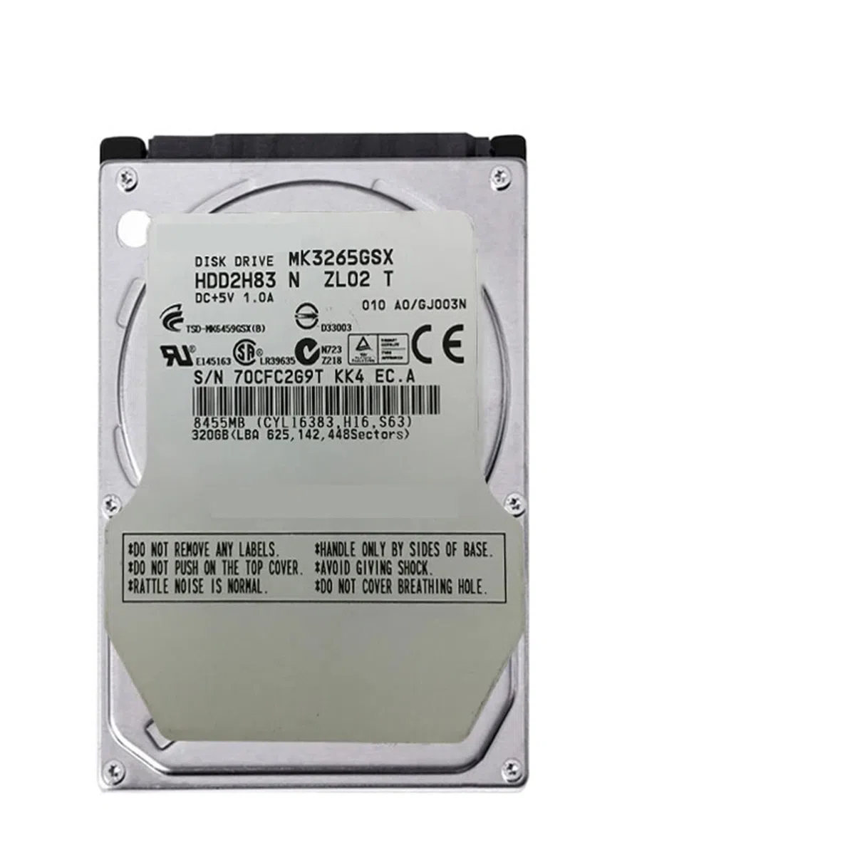 320 GB 2,5-calowy notebook SATA2 wewnętrzny dysk twardy 320G HDD 160 MB/s 2/8 mb 5400-7200 obr./min wewnętrzny dysk twardy