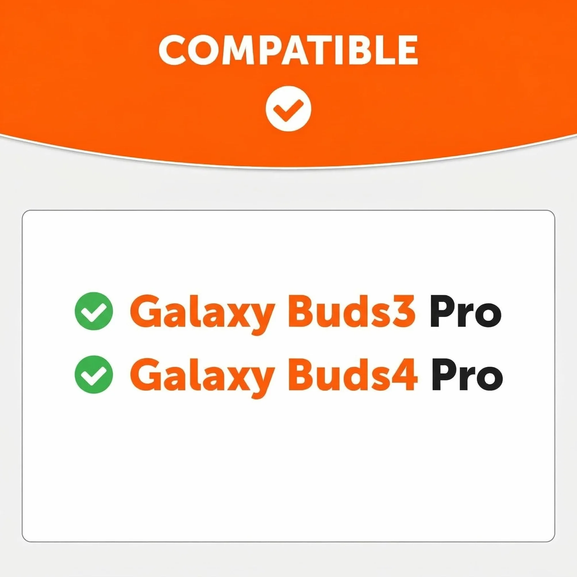 WC TipZ Galaxy – Wkładki z Pianki Memory Foam Kompatybilne z Samsung Galaxy Buds Pro 3 & Pro 4 od Wicked Cushions | Lepszy Komfort, Uszczelnienie i Sprężystość | Pomarańczowy