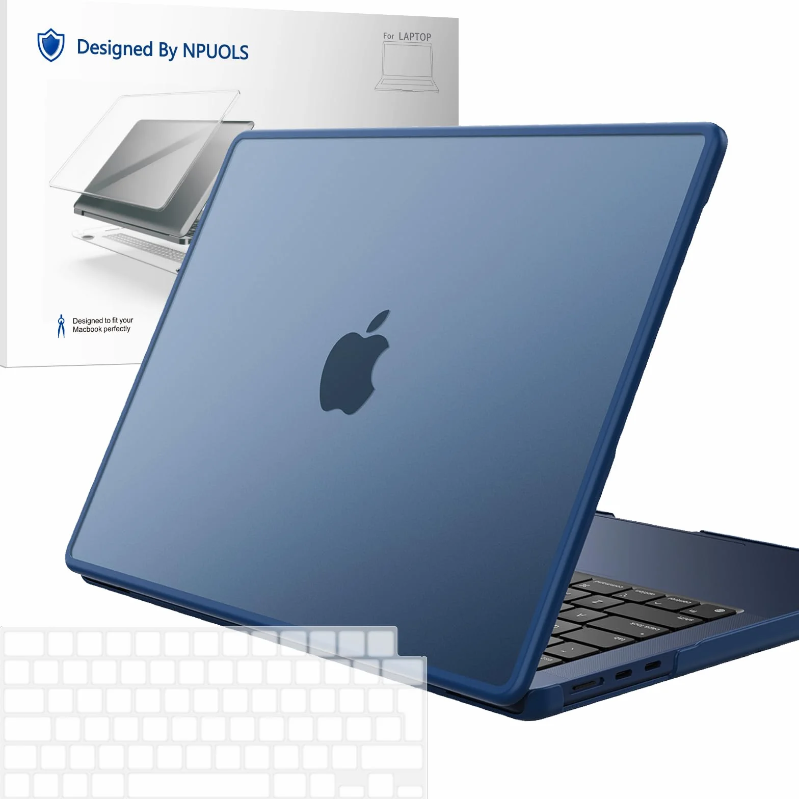 Etui do MacBook Air 13,6 cala M4 M3 M2 2025-2022, model A3240 A3113 A2681, [etui zapobiegające pozostawianiu odcisków palców z odporną na pęknięcia krawędzią z tworzywa TPU], twarde etui