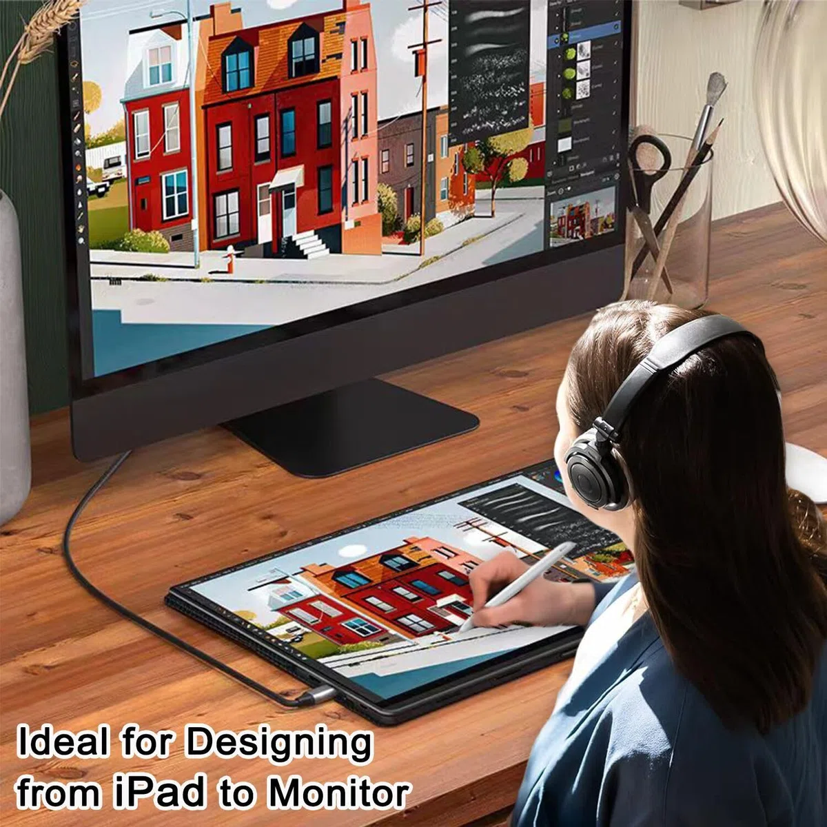 Ankky 6.6FT HDMI Cable Adapter for iPhone 15 to HDTV, 4K USB C to HDMI Video Cable, Thunderbolt 3 & 4 Compatible for iPhone 15/16 Series, MacBook Pro/Air, iPad Pro, Surface Book 2, Galaxy S23 and More