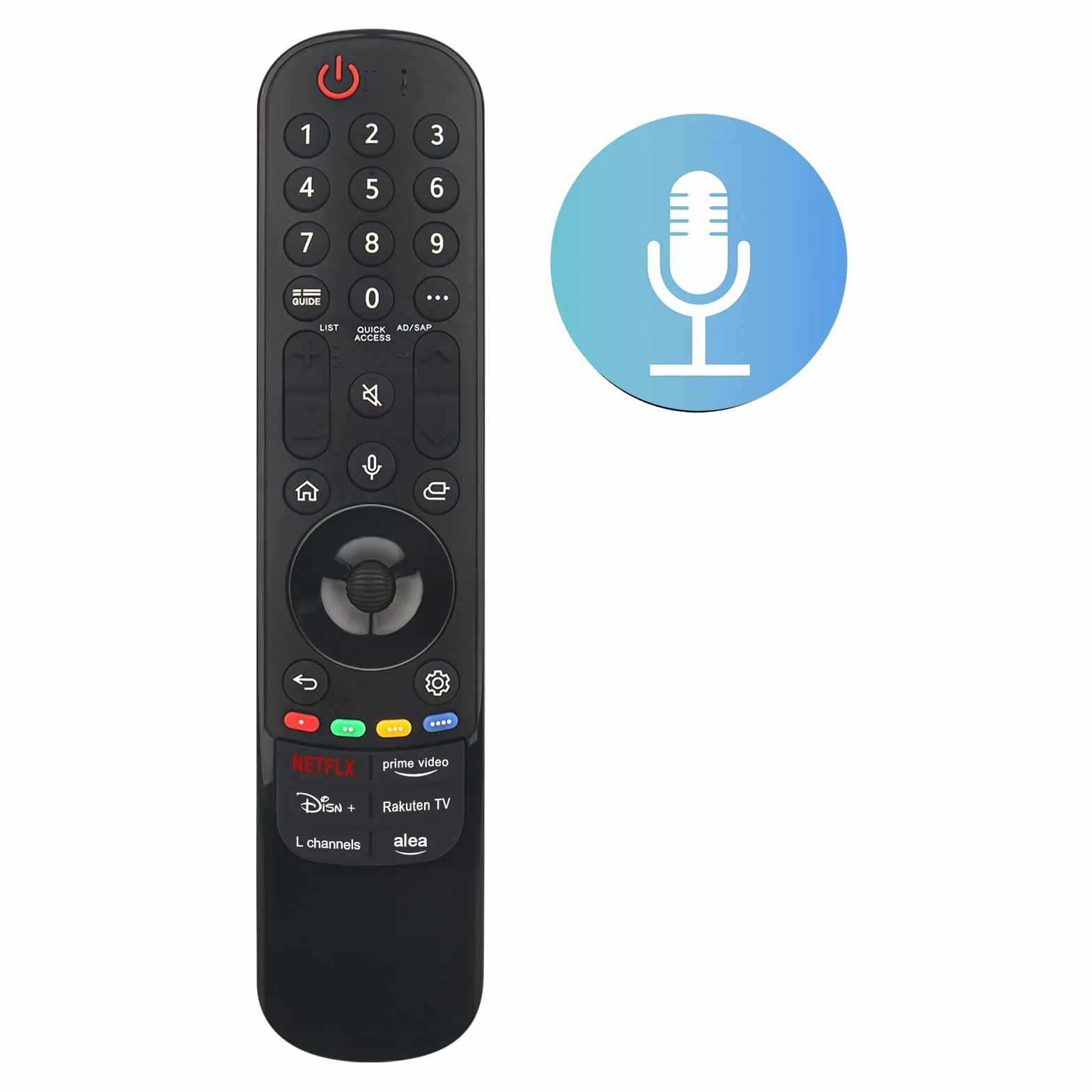 AULCMEET AKB76045003 pilot zamiennik do LG TV z funkcją głosową MR24GA MR23GA MR22GA MR21GA