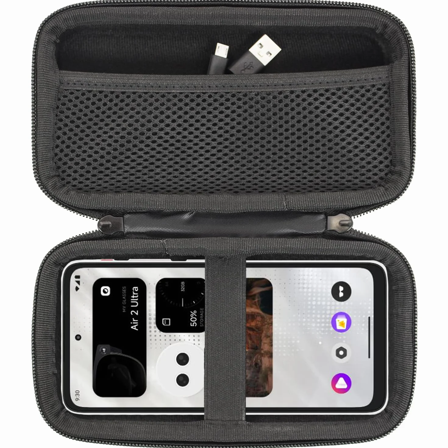 Twarde etui podróżne kompatybilne z XREAL Beam Pro, tylko etui - czarne YC88001