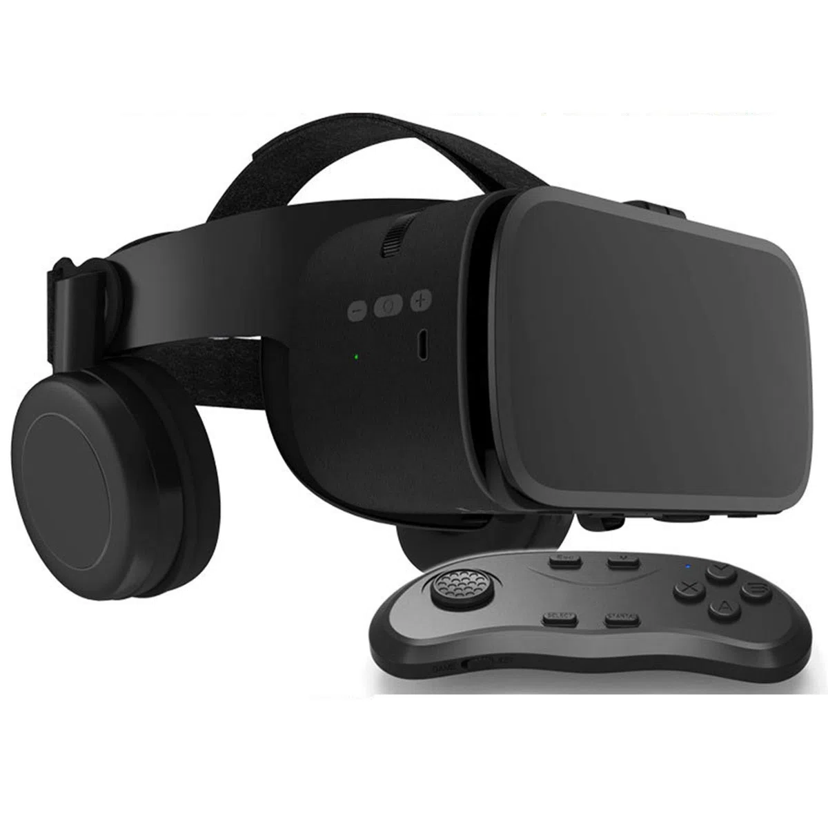 Zestaw słuchawkowy VR, gogle wirtualnej rzeczywistości 3D z pilotem Bluetooth, pole widzenia 120 stopni, wbudowane regulowane słuchawki, kompatybilne z iPhone'em i systemem Android, 4,7-6,2"