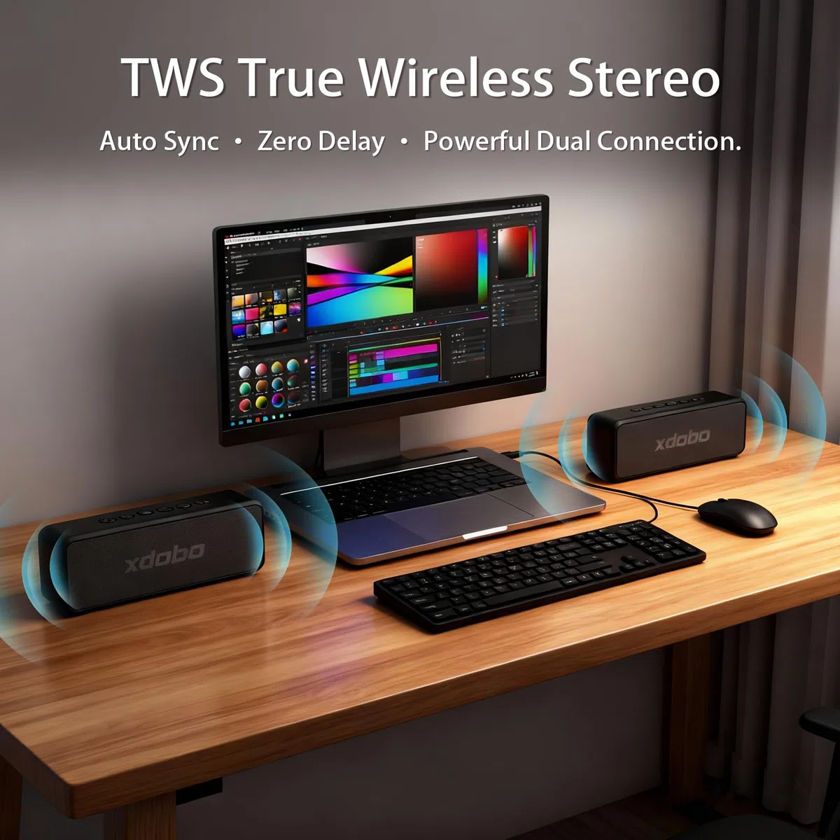 xdobo X5 głośnik Bluetooth, bezprzewodowy przenośny głośnik 30 W, wodoodporność IPX6, parowanie TWS, czas odtwarzania 8H, ładowanie typu C, czarny