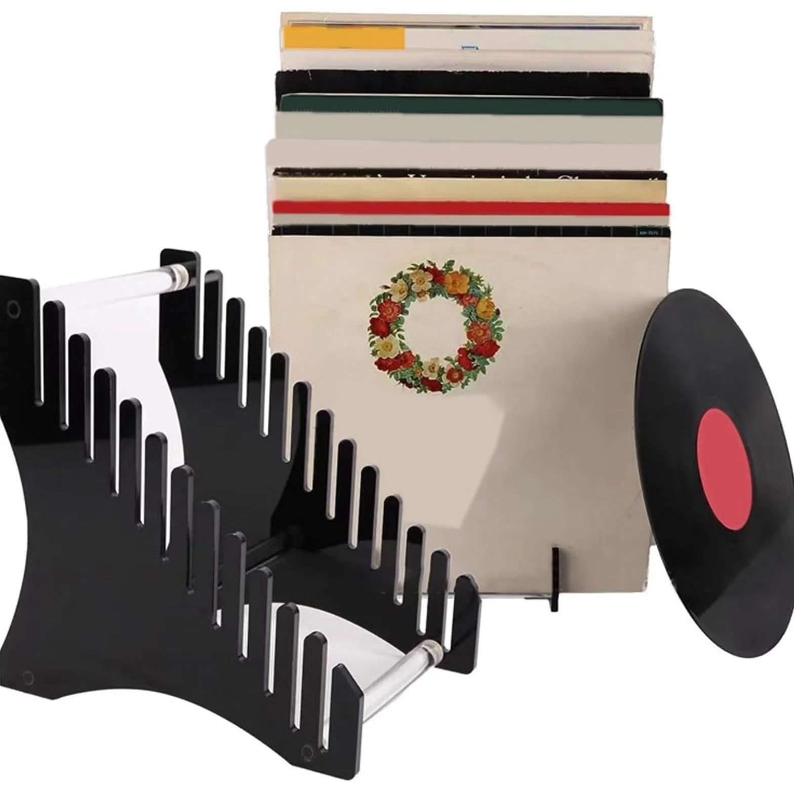 Organizator półki na DVD Albumy CD stojak na stojaki akrylowy płyty winylowe 12 organizer do przechowywania płyt LP Stojak do przechowywania płyt CD