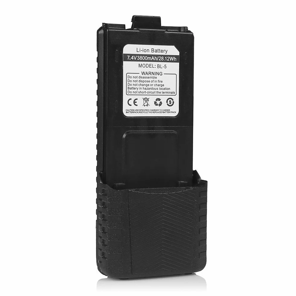 BaoFeng BL-5 3800 mAh przedłużony akumulator kompatybilny z BaoFeng UV-5R, UV-5RTP, UV-5RE, UV-5R PLUS, BF-F8HP, BF-F9, BF-F9 V2 HP dwukierunkowe radio Walkie Talkie