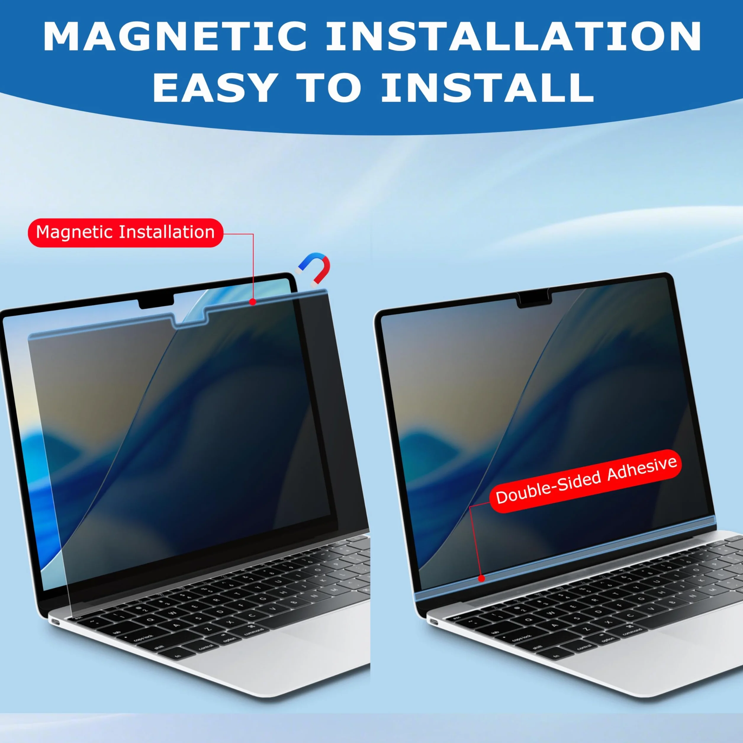 Magnetyczna osłona prywatności do Macbooka Pro 14 cali (2021-2025, M1, M2, M3, M4, M5, Pro, Max), zdejmowana osłona filtra prywatności do laptopa i ochrona przed niebieskim światłem
