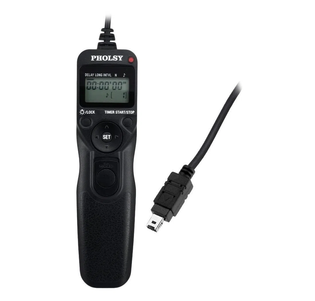 PHOLSY Zdalny wyzwalacz aparatu N10 kabel wyzwalający czasomierz z interwalometrem do Nikon Z5, Z7, Z7II, Z6, Z6II, D750, D780, D7500, D7200, D7000, D5600, D5500, D5300, D3300, D610, D610, D600, D90,