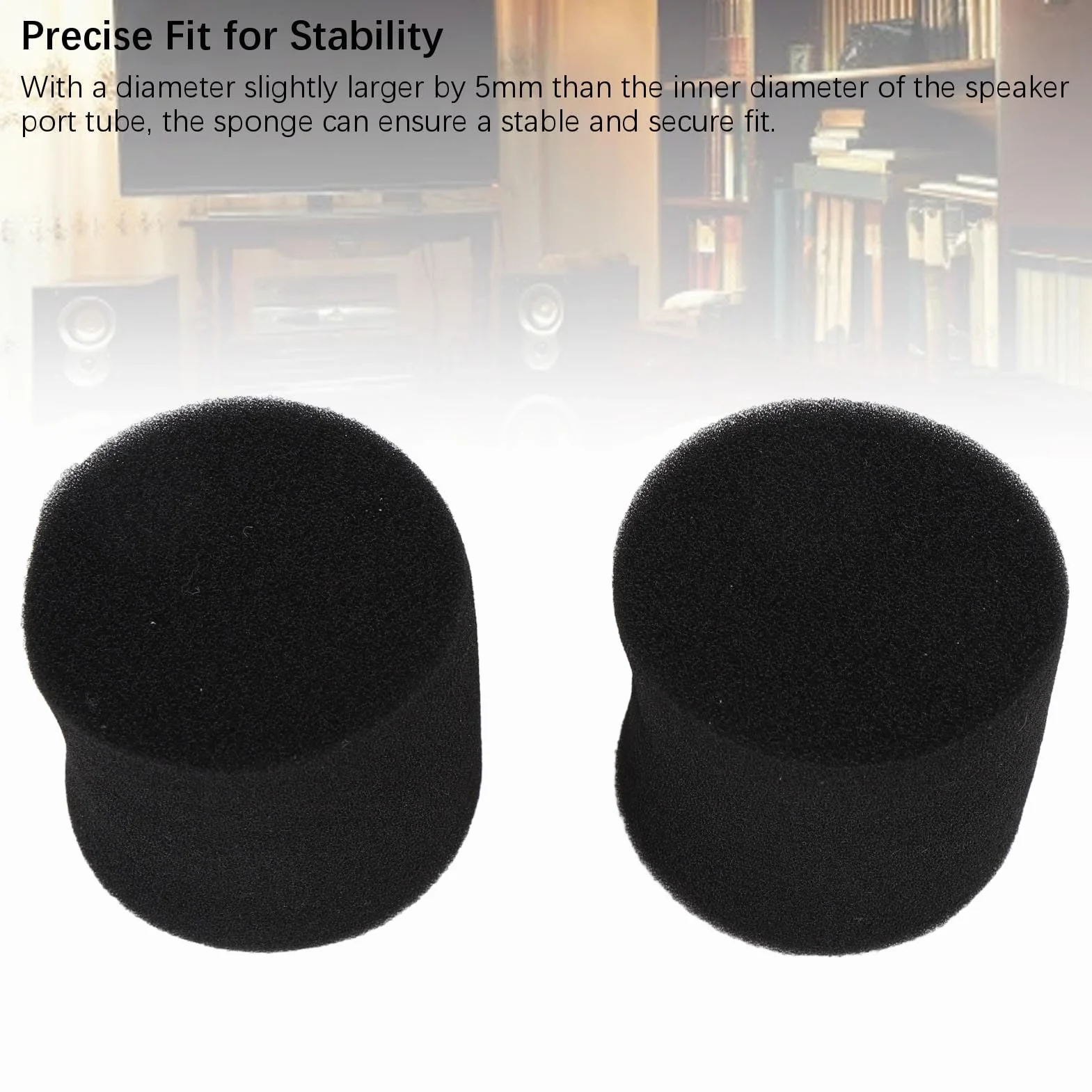 4PCS Port Rurka Gąbka - Bass Reflex Enhancer dla Systemów Audio Domowych i Samochodowych, Wkładka Piankowa Akustyczna o średnicy 60 Mm dla Poprawy Jakości Dźwięku