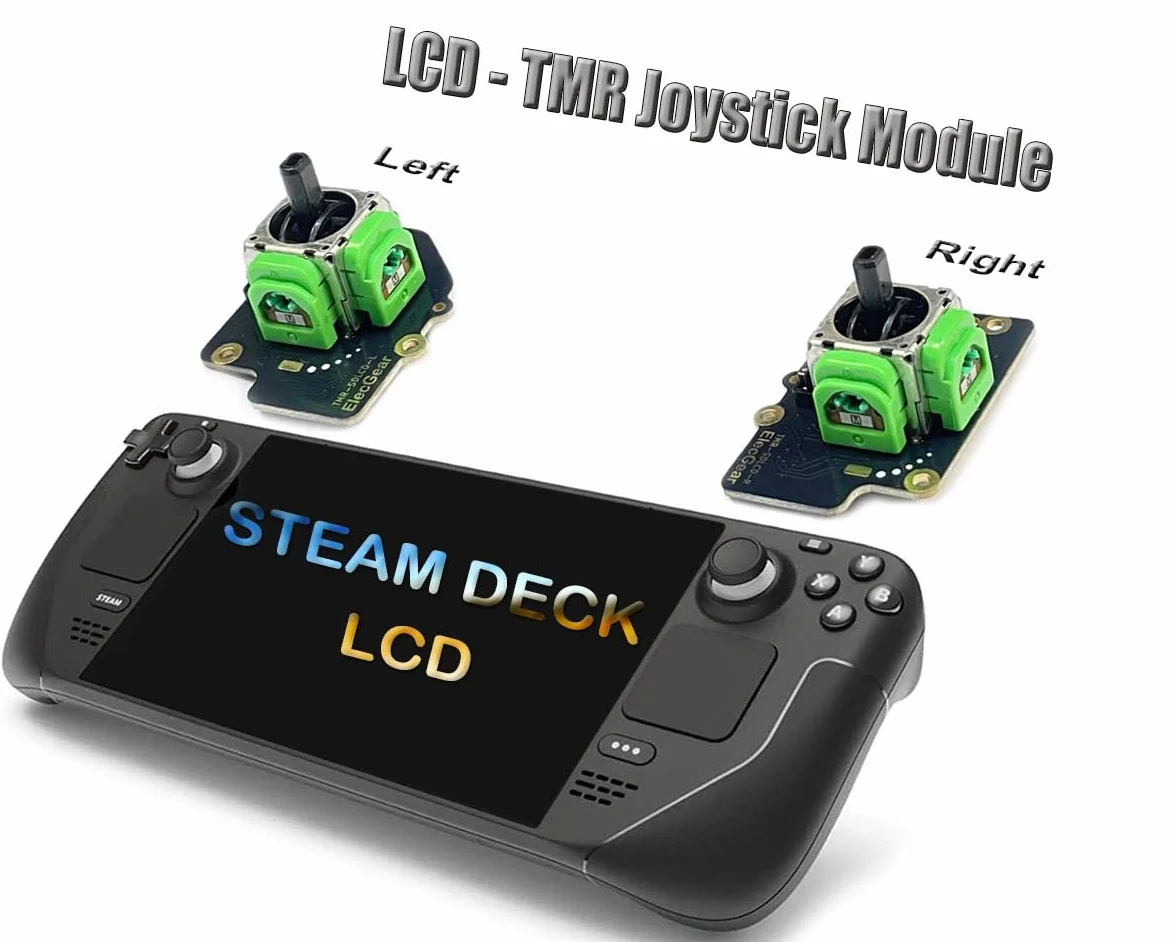 ElecGear TMR Moduł Joysticka Zamienny do Steam Deck LCD, Płytka PCB z Kalibracją MCU i Drążkiem TMR, Kompatybilny z MEDA/MHDA – (Wersja LCD)