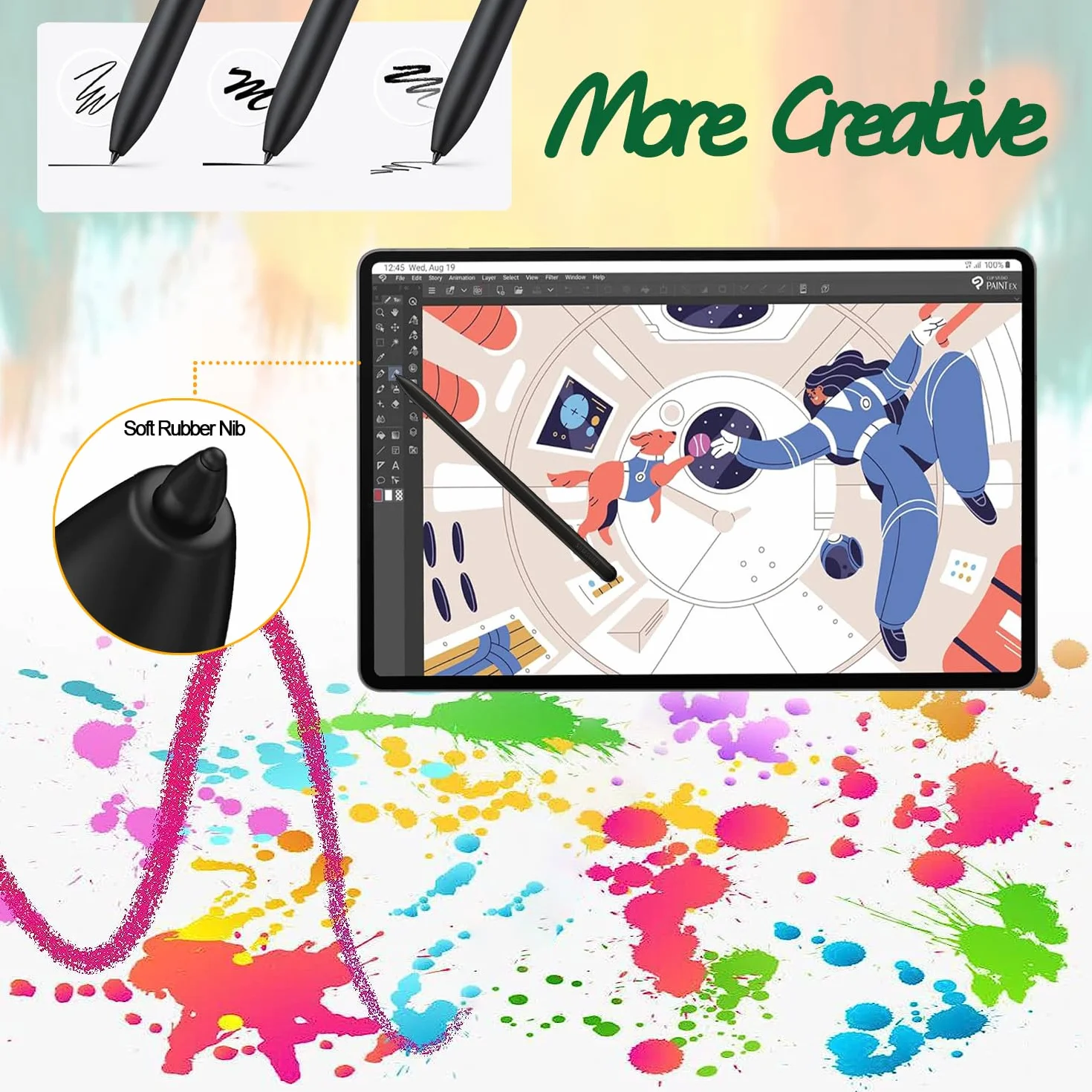 Oryginalne miękkie końcówki do Samsung S Pen Galaxy Tab S6 Lite, S10, S9, S8, S7 FE, czarne