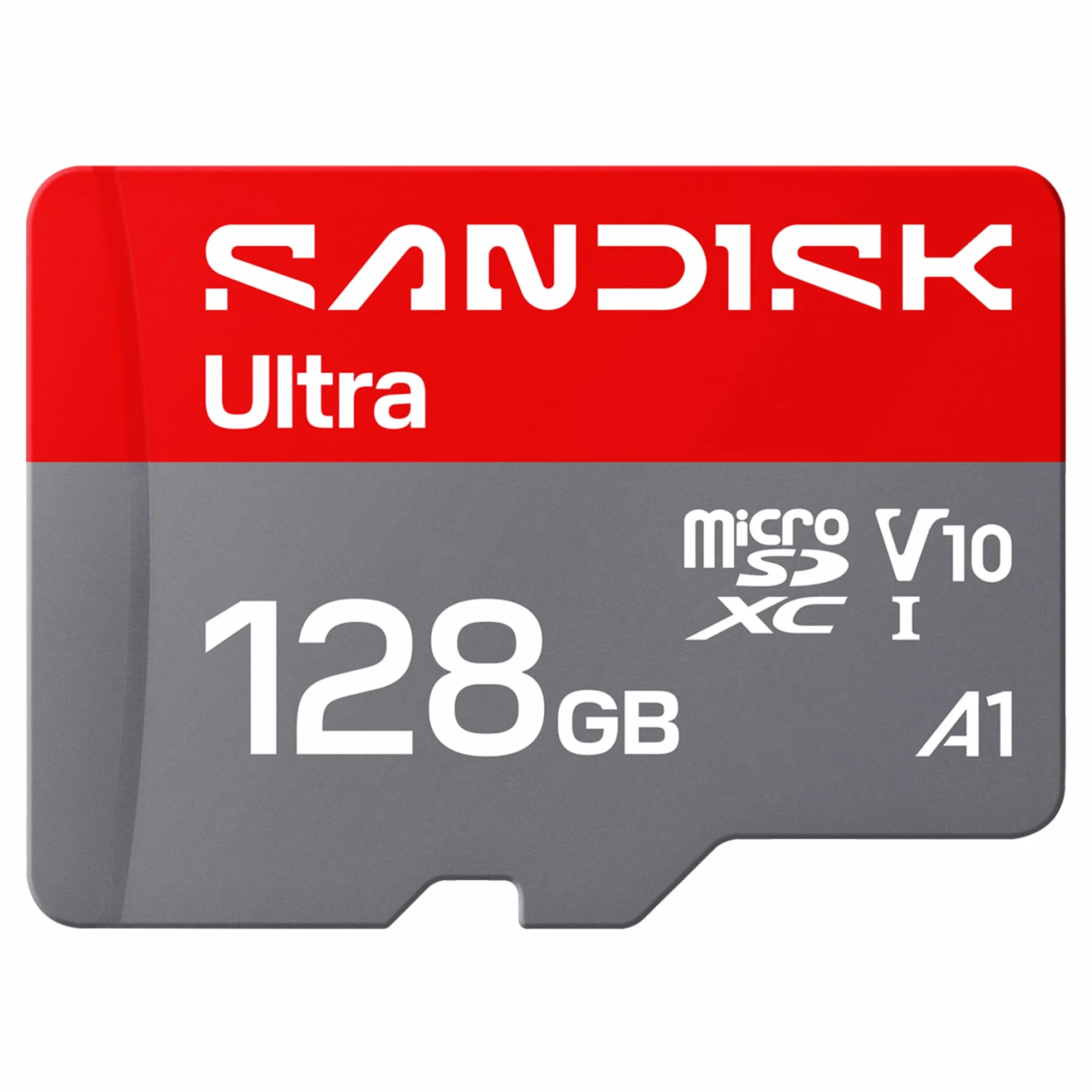 SANDISK Ultra Karta microSDXC UHS-I + SD Adapter, 128 GB (prędkość odczytu do 195 MB/s, filmy Full HD, V10, U1, C10, A1) Do smartfonów i tabletów z systemem Android oraz kamer i laptopów