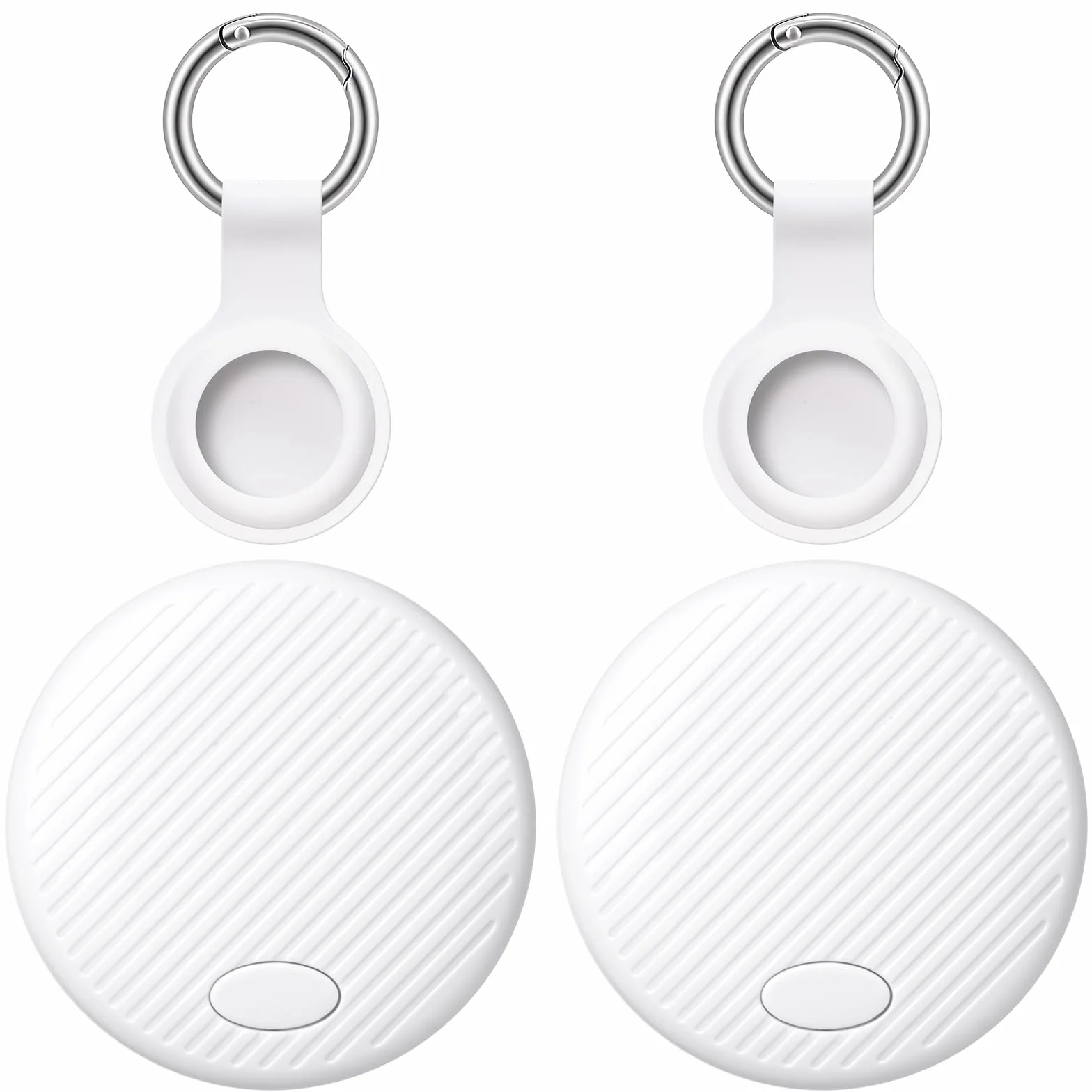Ainiv Smart Tag 2 szt, lokalizator przedmiotów Bluetooth, lokalizator przedmiotów kompatybilny z systemem iOS, zasięg 50 m, wodoodporność IP67, bezprzewodowy lokalizator zdalny kluczy zwierząt