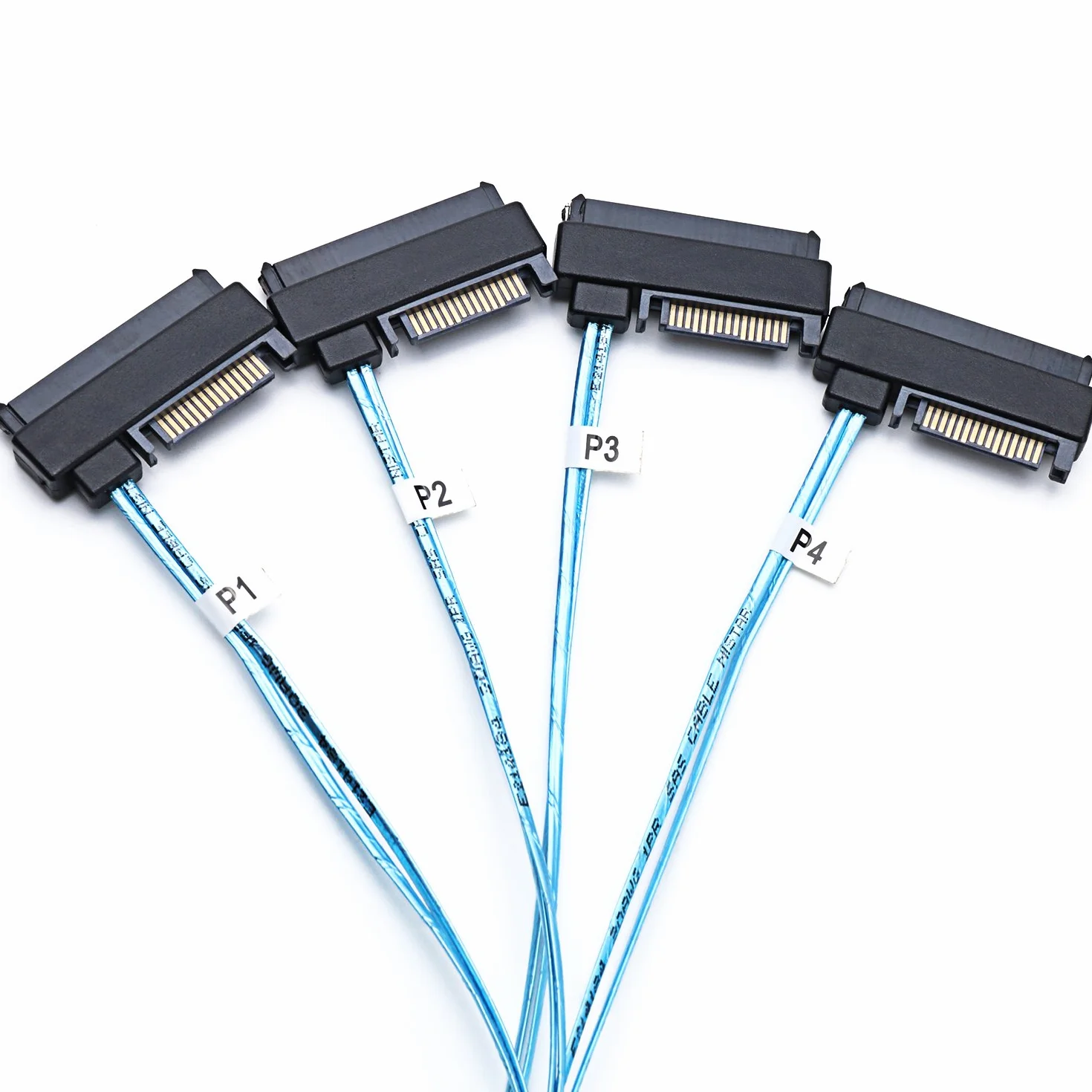 Mini SAS 36 SFF-8087 do (4) złącza SFF-8482 z zasilaniem SATA 1 m