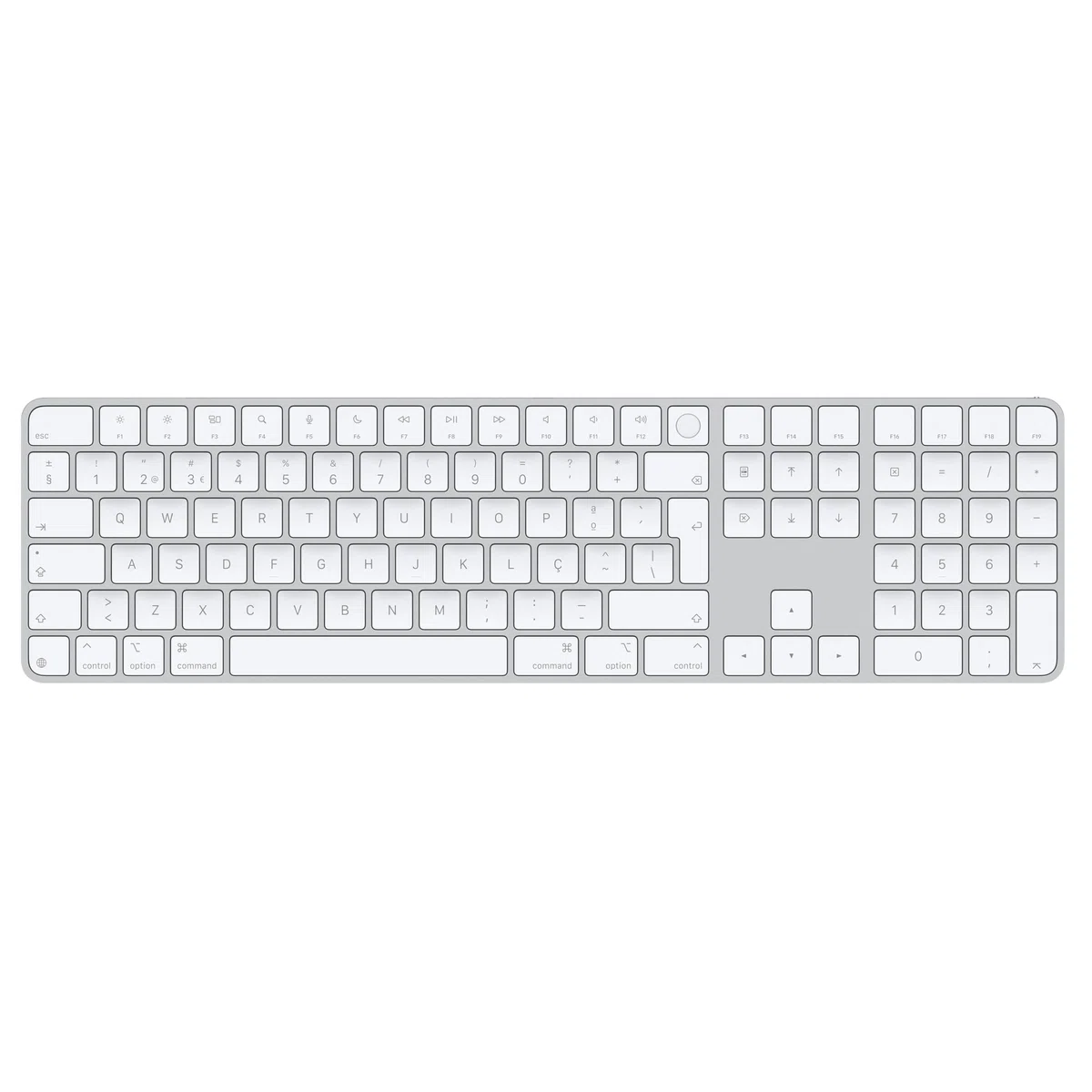 APPLE Magic Keyboard with Touch ID and Numeric Keypad for Mac models with Apple silicon - Portuguese - White Keys
