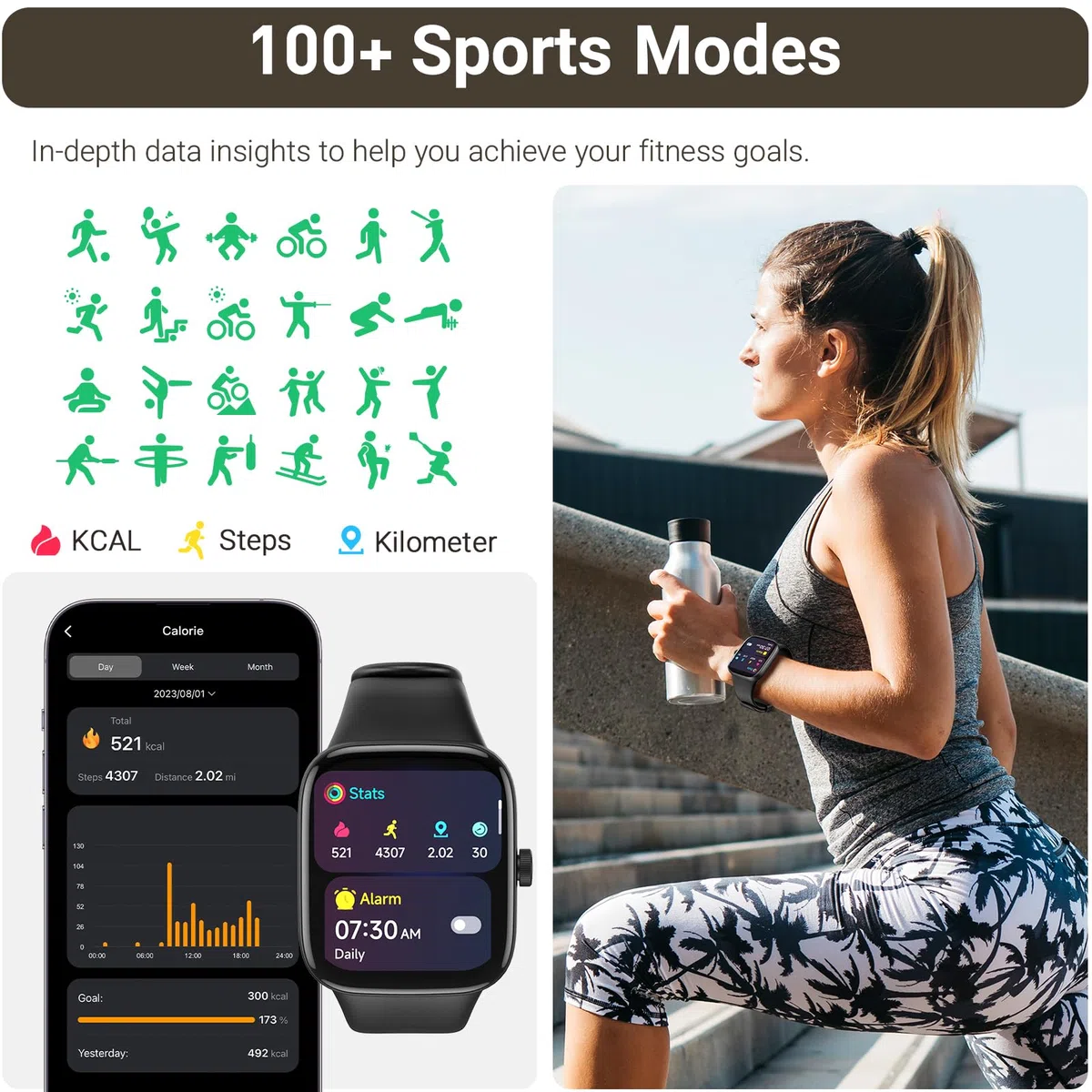 TOZO S7 Smartwatch Bluetooth Call 1,85-calowy ekran dotykowy AMOLED Ultra HD, dynamiczne wybieranie wiadomości, ponad 100 trybów sportowych, wykrywanie zdrowia ludzkiego z długą baterią