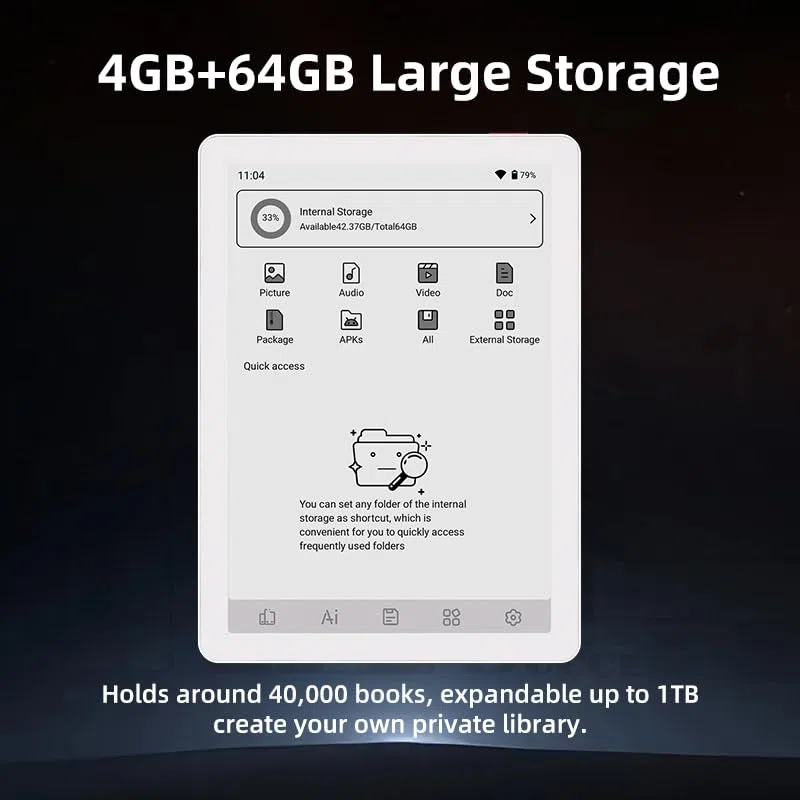 Bigme B6 Mini czytnik e-booków Android 14 z 6" ekranem z 4 GB + 64 GB pamięci, biały